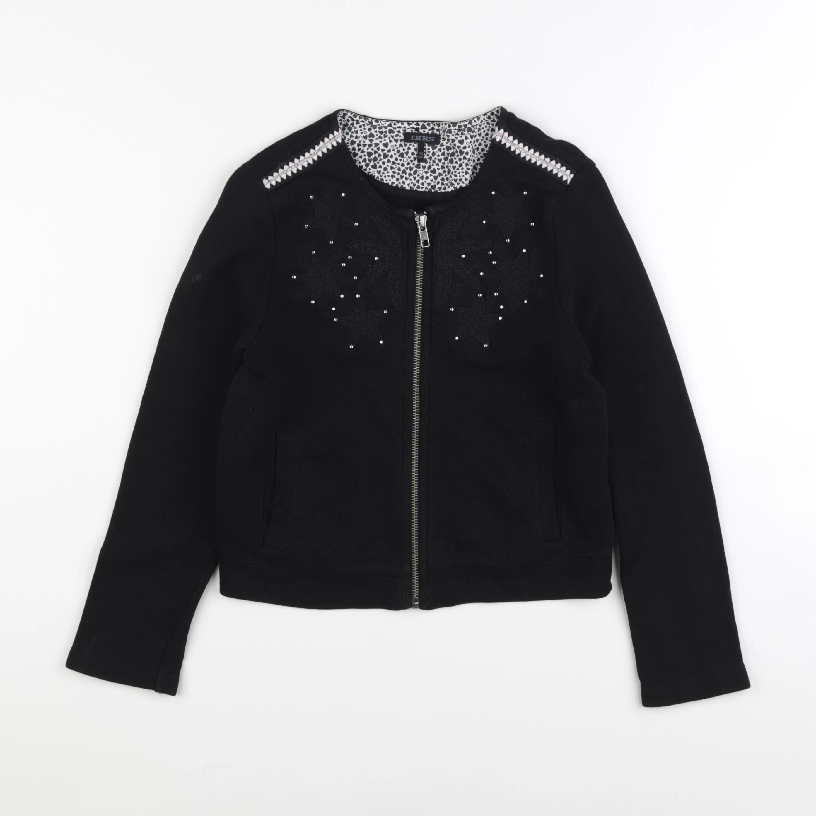IKKS - sweat noir - 10 ans