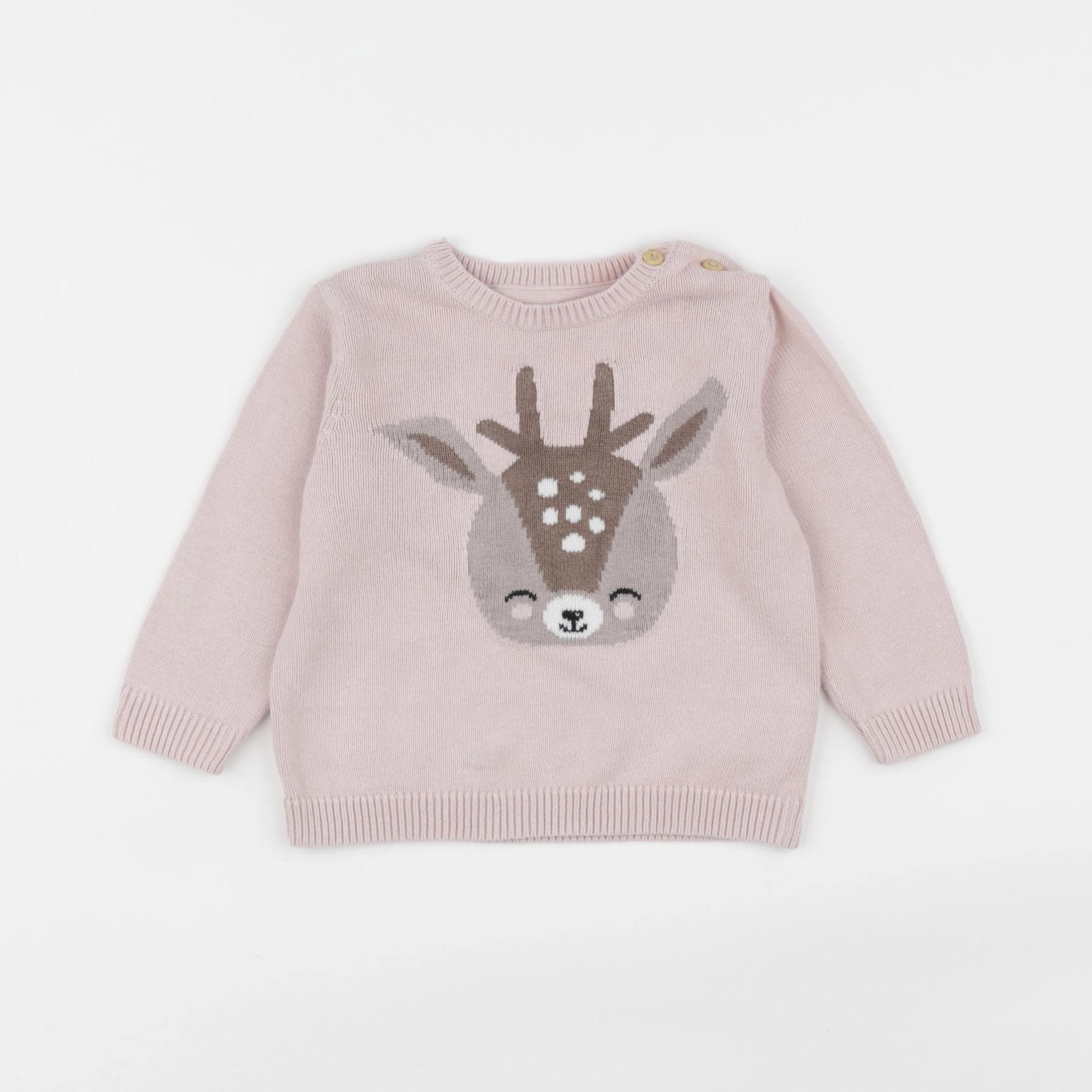 H&M - pull rose - 6/9 mois