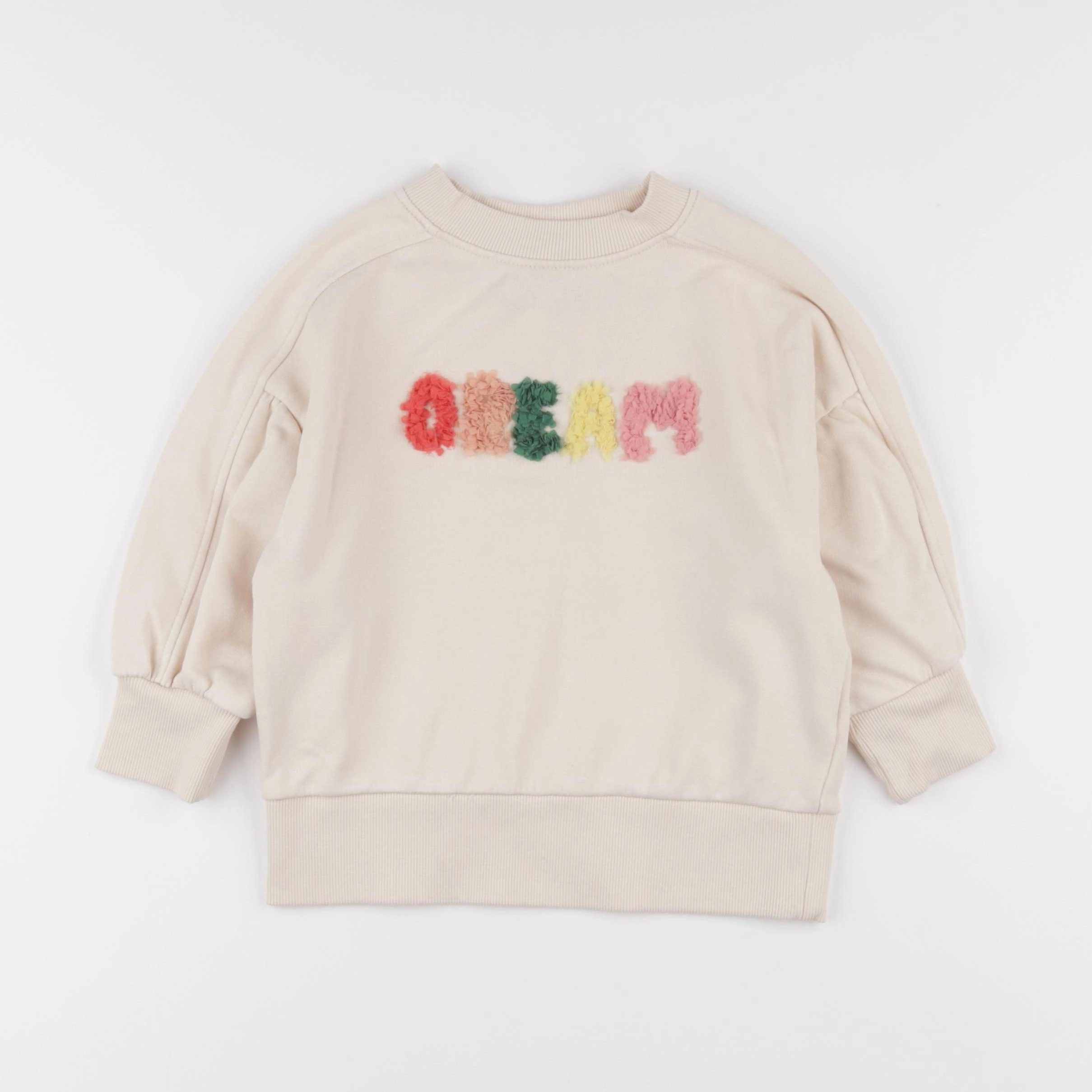 Monoprix - sweat beige - 4 ans
