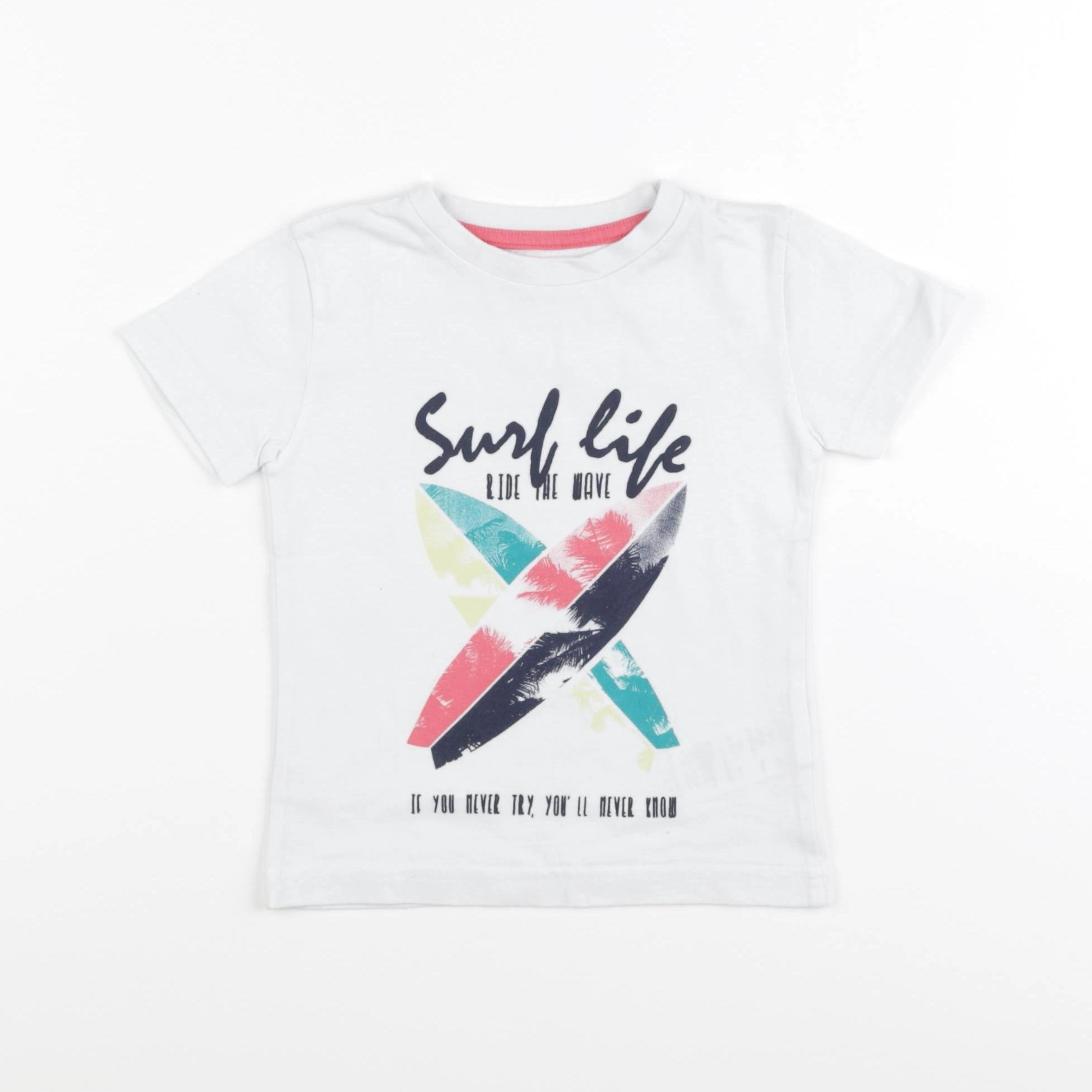 Vertbaudet - tee-shirt blanc - 2 ans