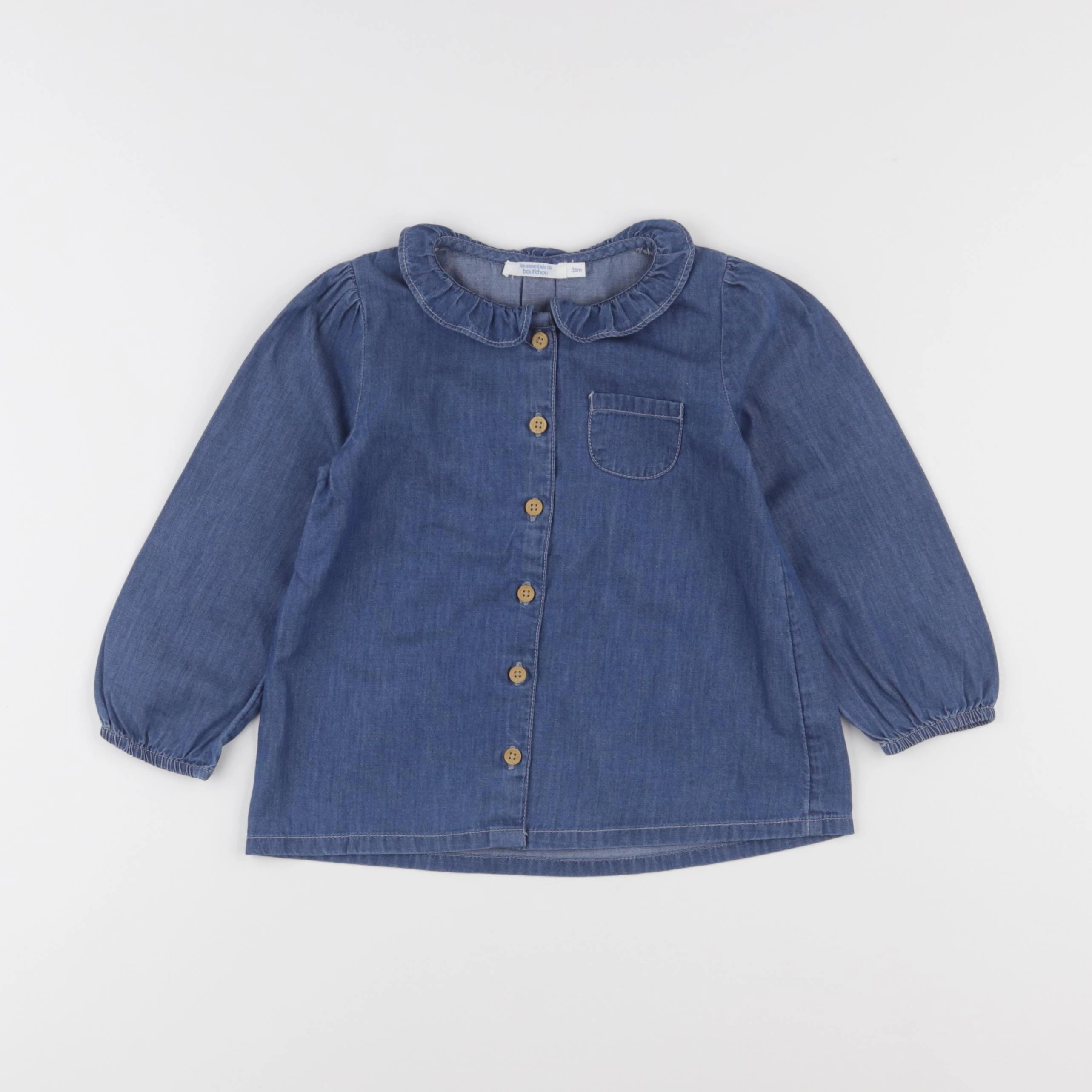 Boutchou - blouse bleu - 36 mois