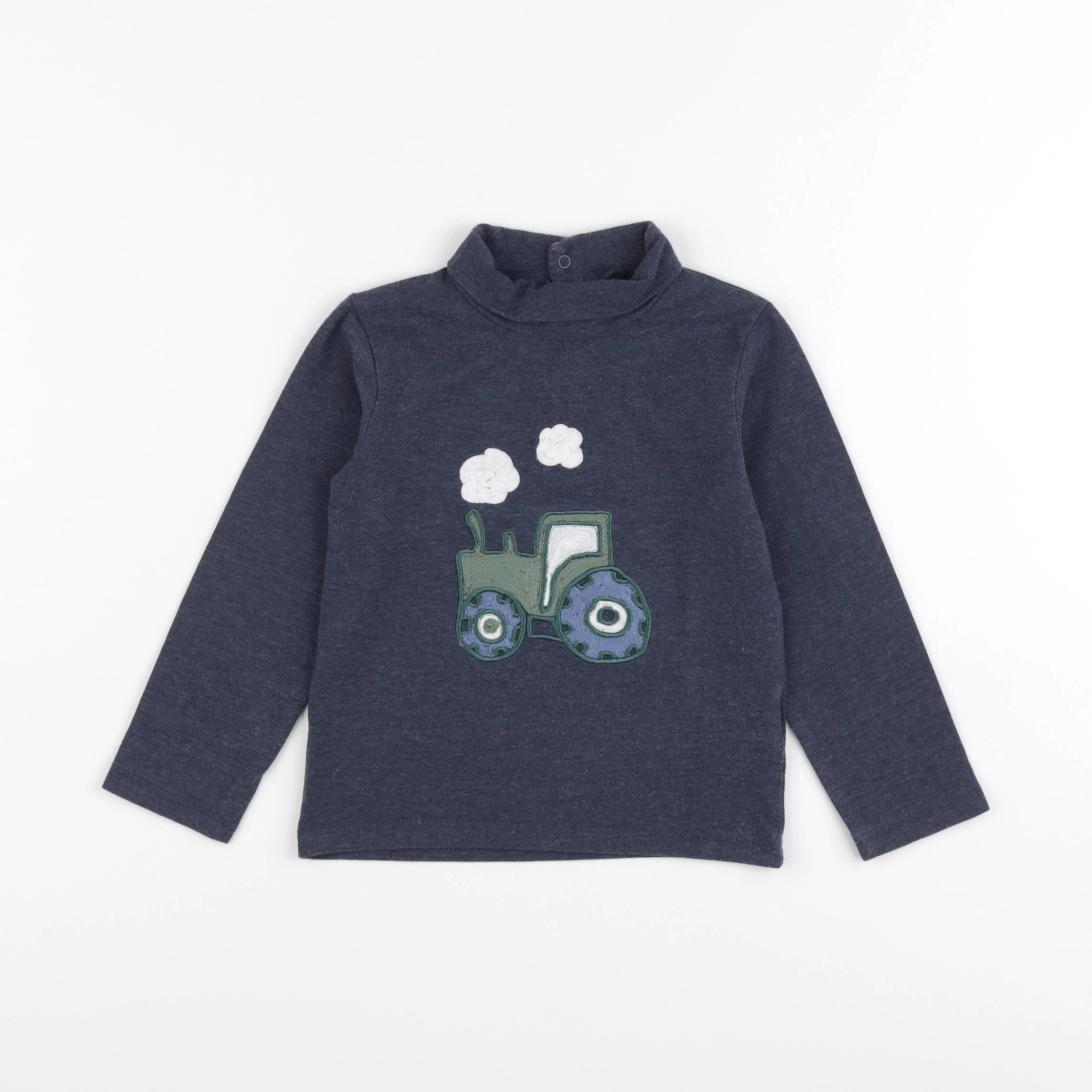 Vertbaudet - sous-pull bleu - 36 mois