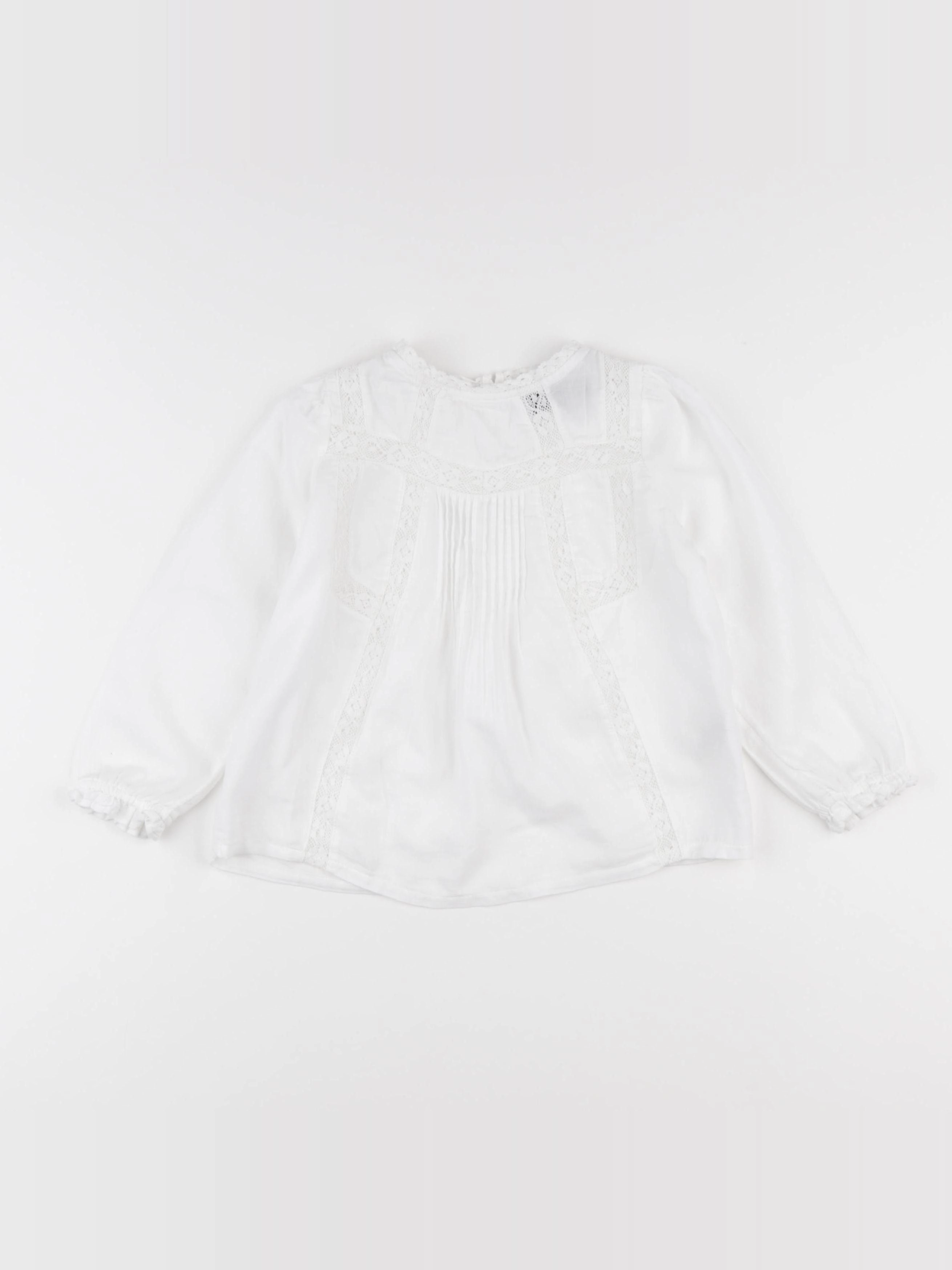 Monoprix - blouse blanc - 3 ans
