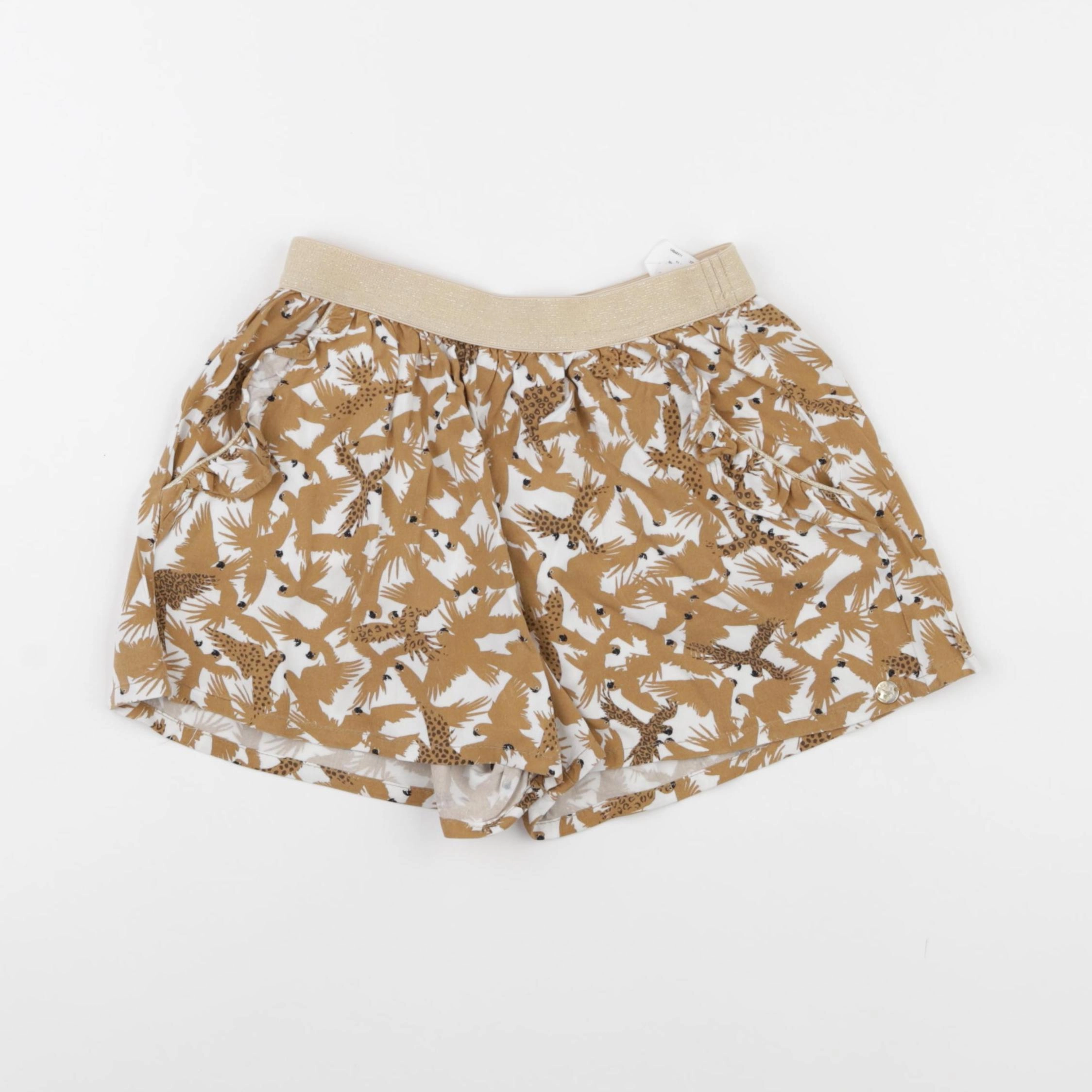 IKKS - short marron, or - 7 ans