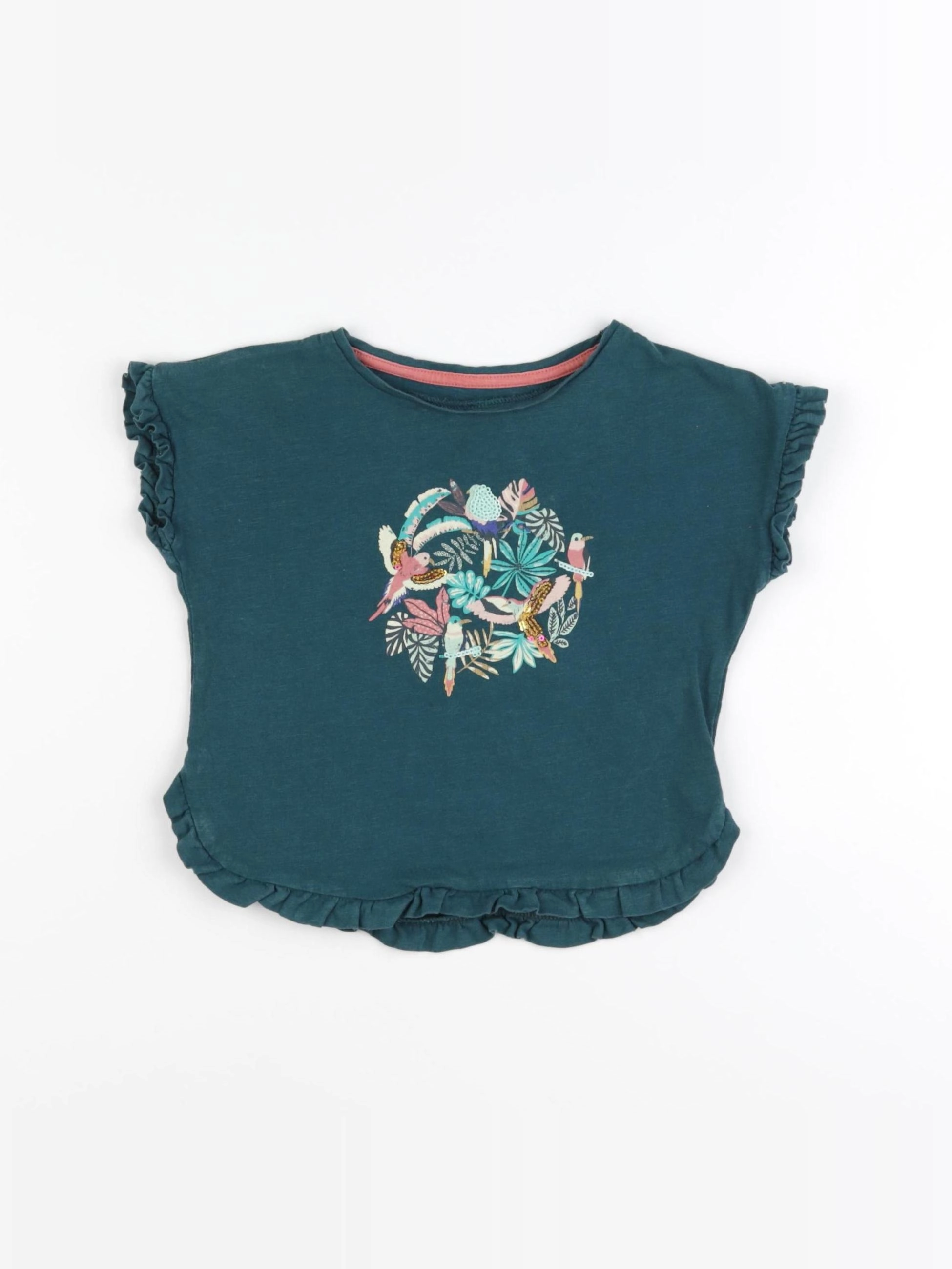 Vertbaudet - tee-shirt vert - 2 ans