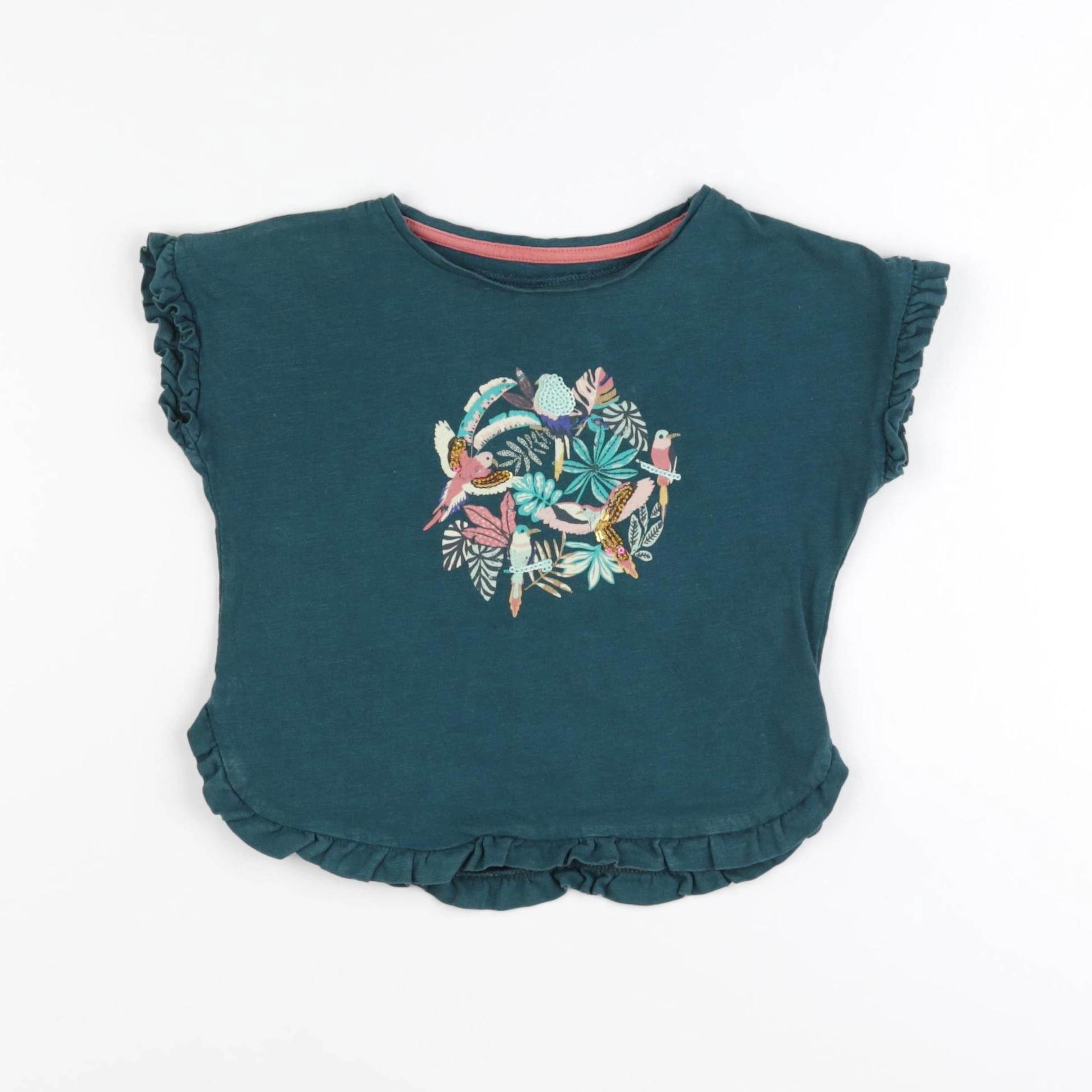 Vertbaudet - tee-shirt vert - 2 ans