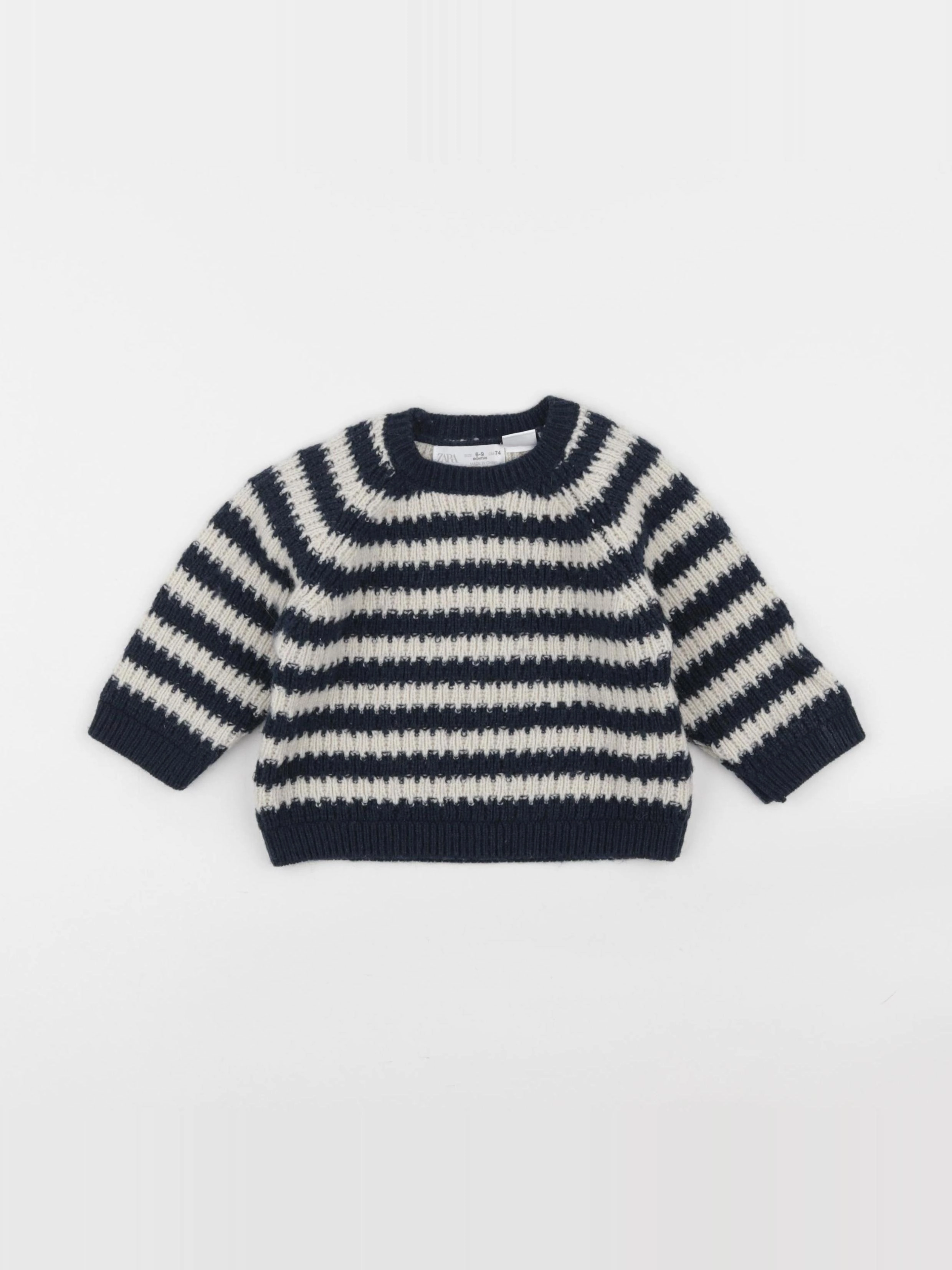 Zara - pull bleu - 6/9 mois