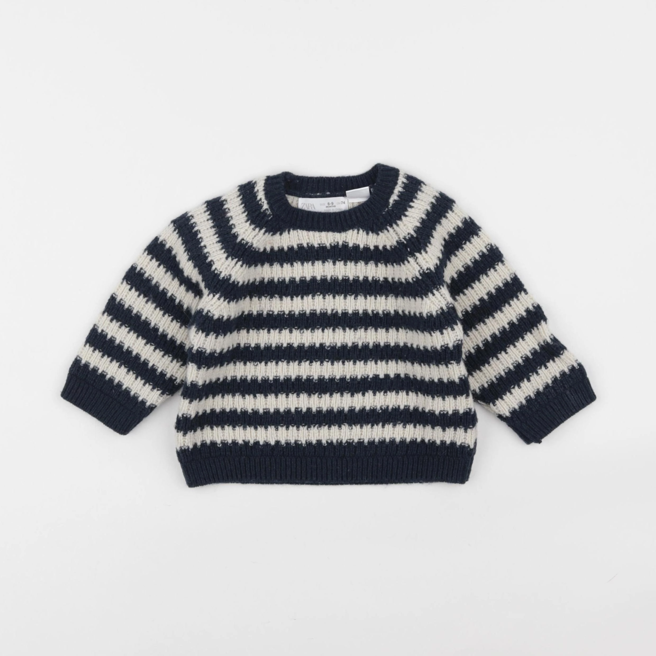 Zara - pull bleu - 6/9 mois