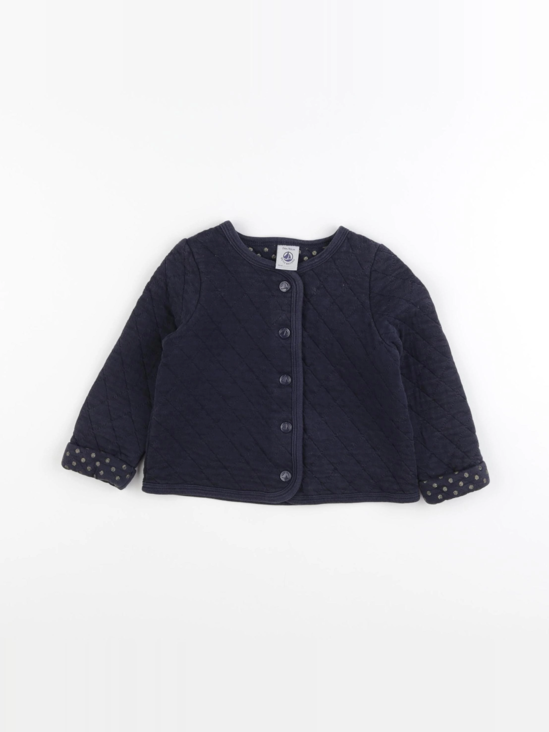 Petit Bateau - sweat bleu - 24 mois