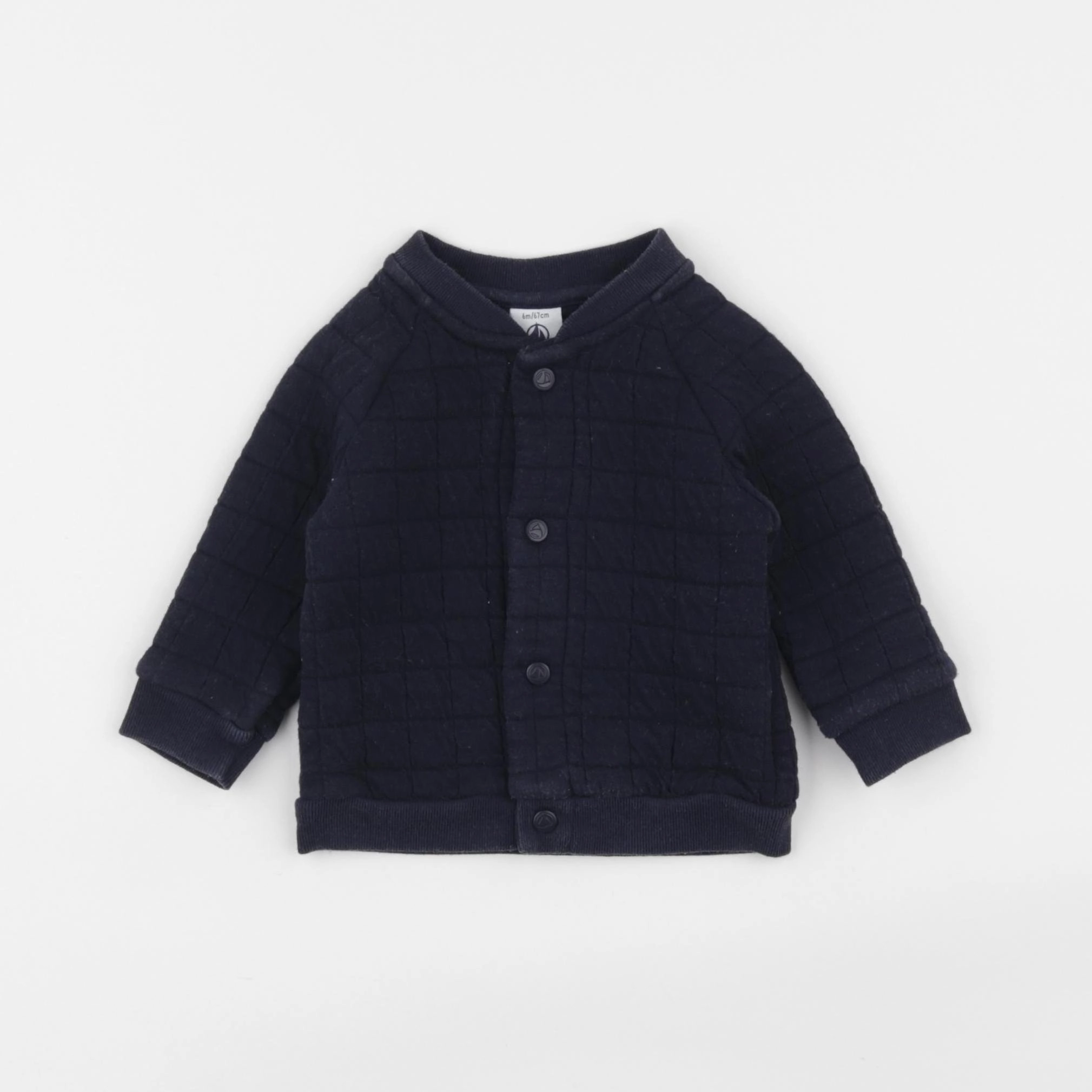 Petit Bateau - sweat bleu - 6 mois