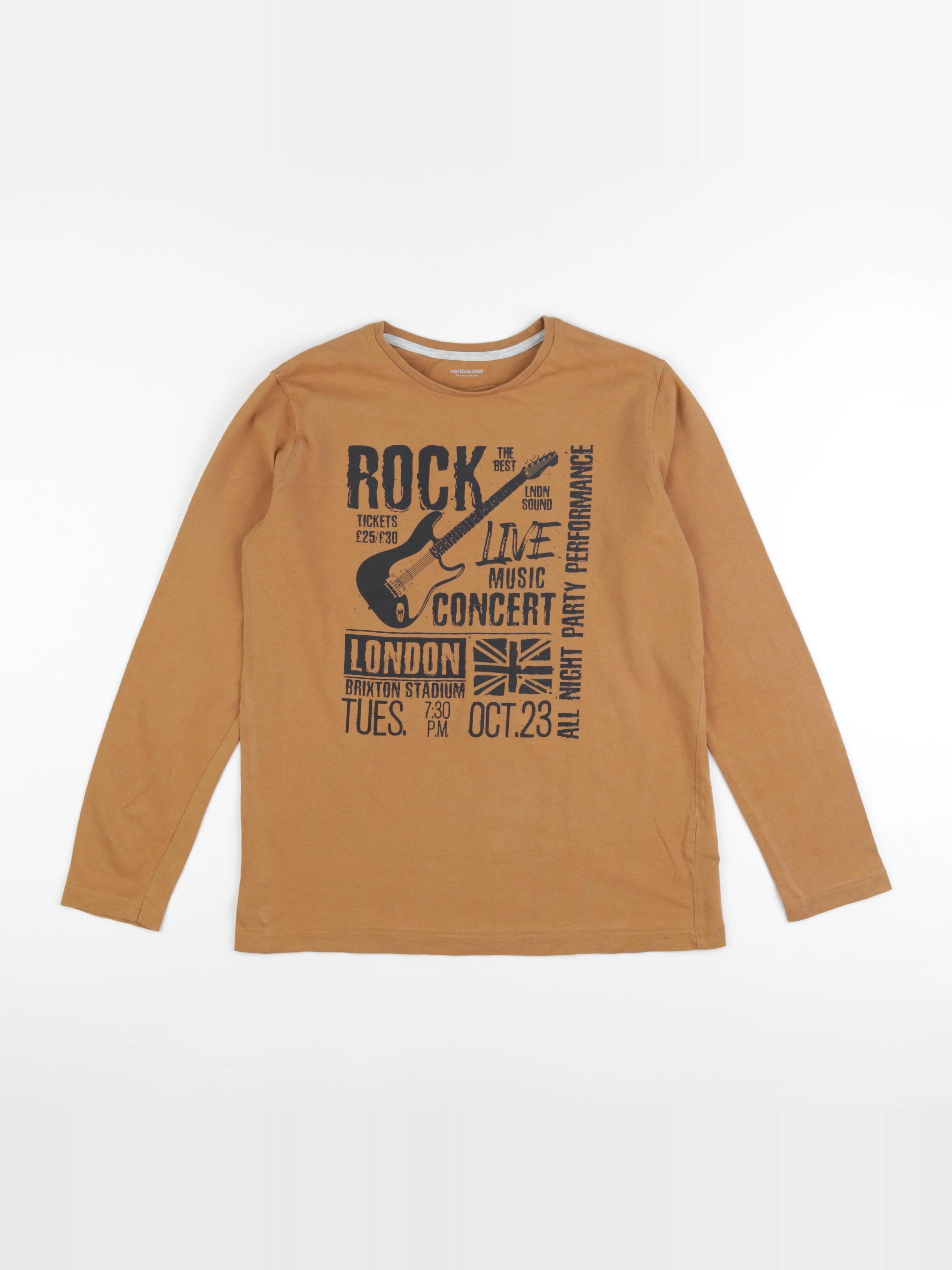 Vertbaudet - tee-shirt marron - 14 ans
