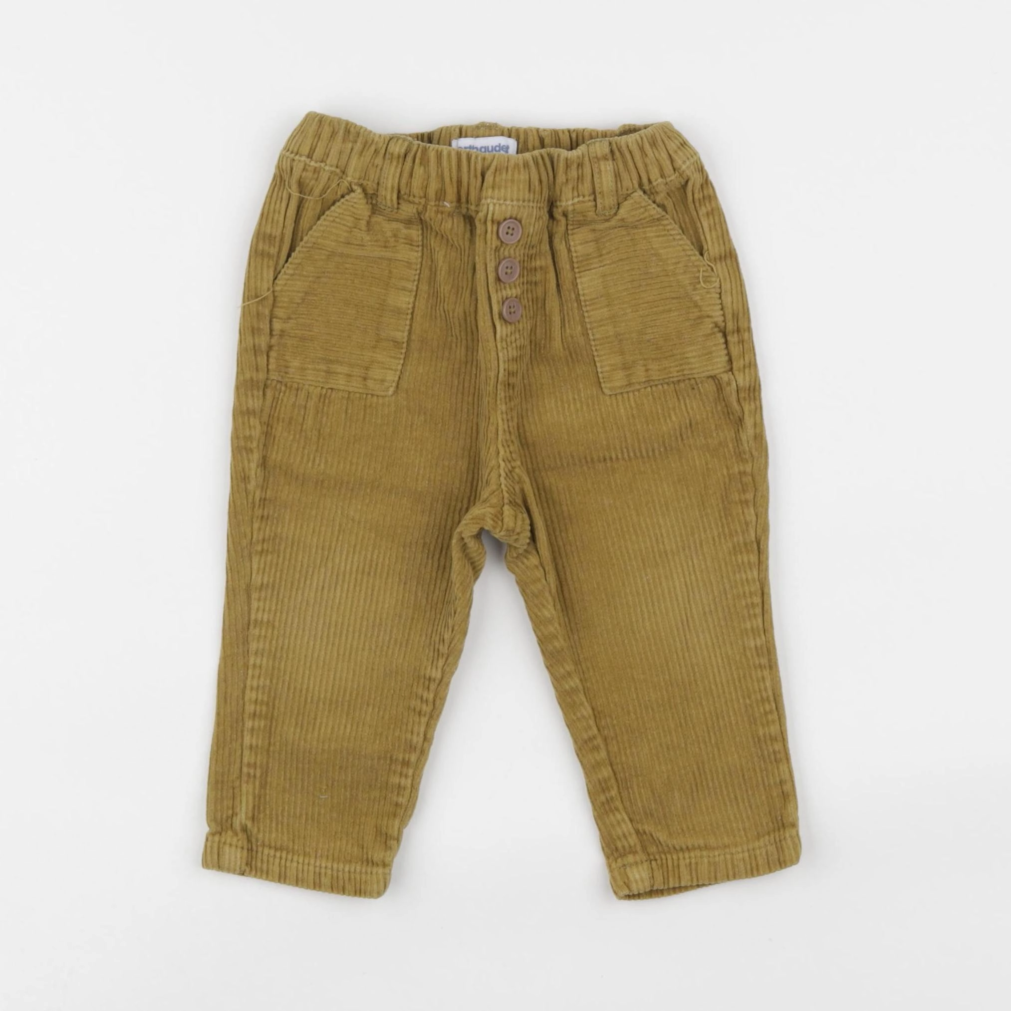 Vertbaudet - pantalon jaune - 12 mois