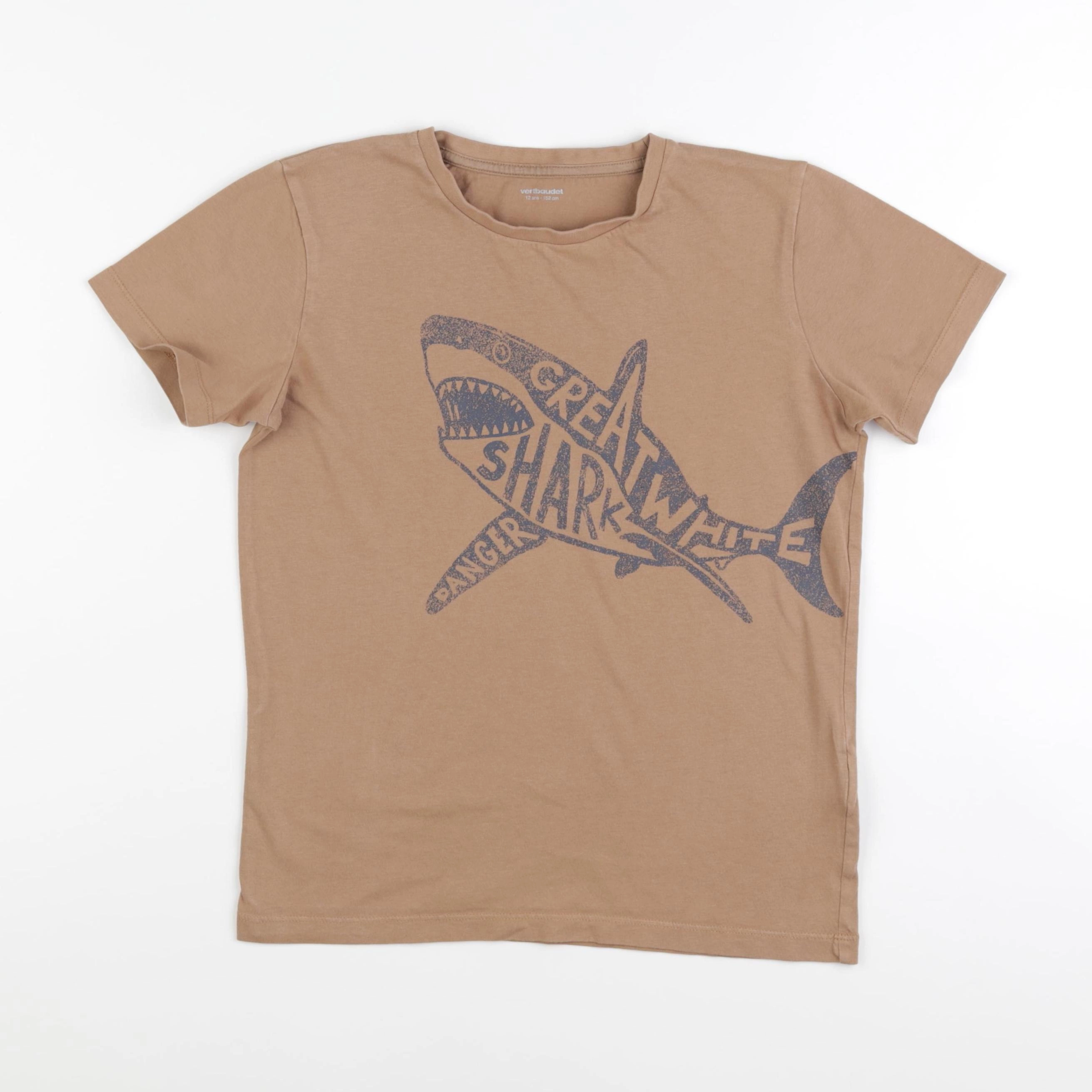 Vertbaudet - tee-shirt marron - 12 ans
