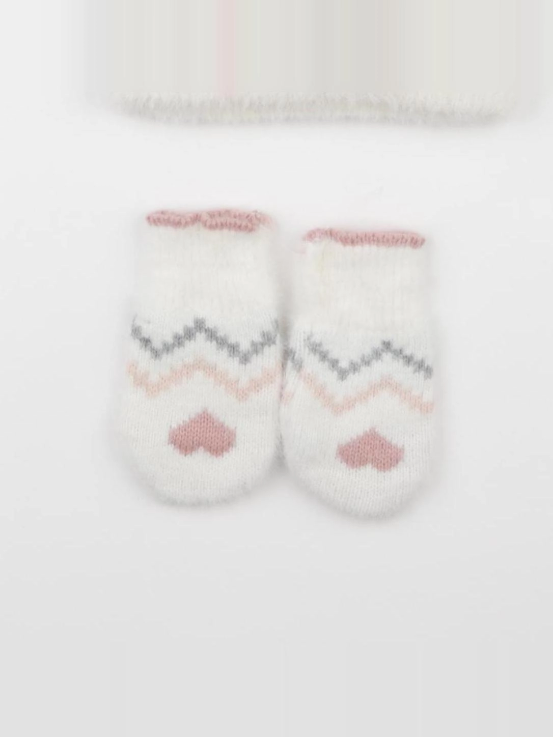 Vertbaudet - ensemble bonnet/moufles/tour de cou blanc - 12/18 mois