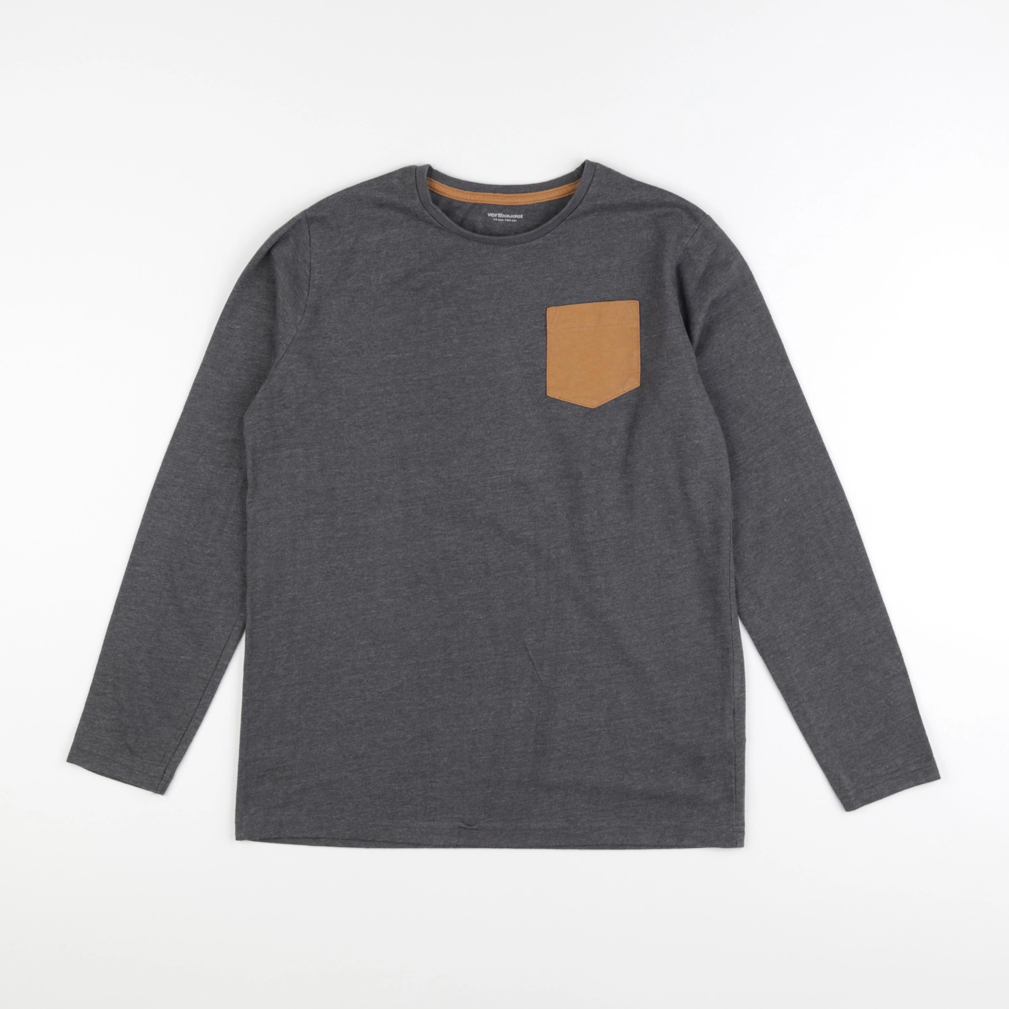 Vertbaudet - tee-shirt gris - 14 ans