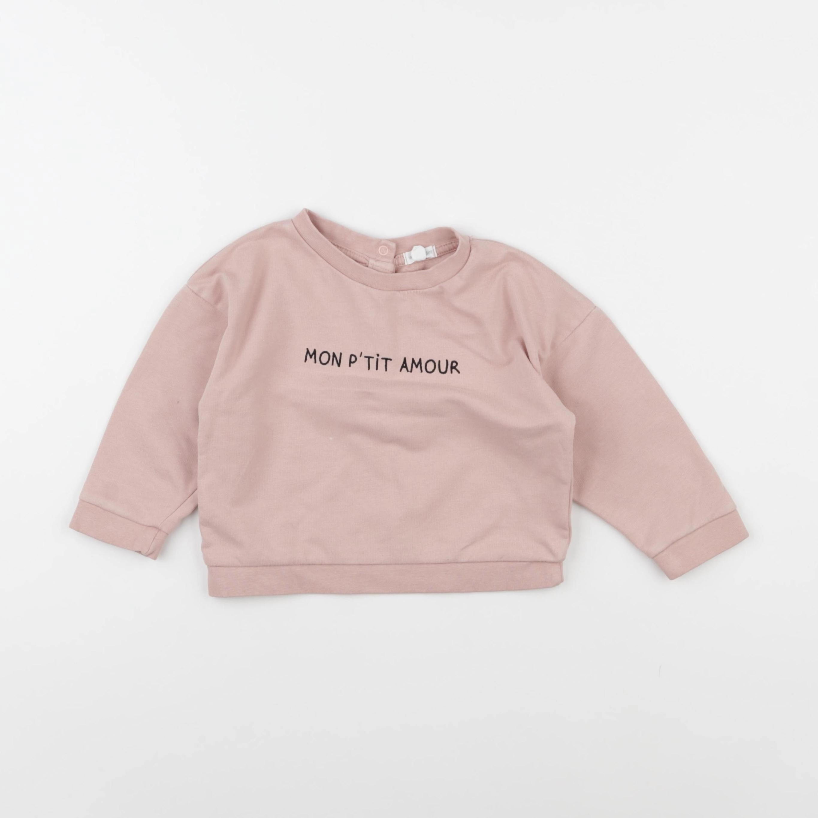 Vertbaudet - sweat rose - 24 mois