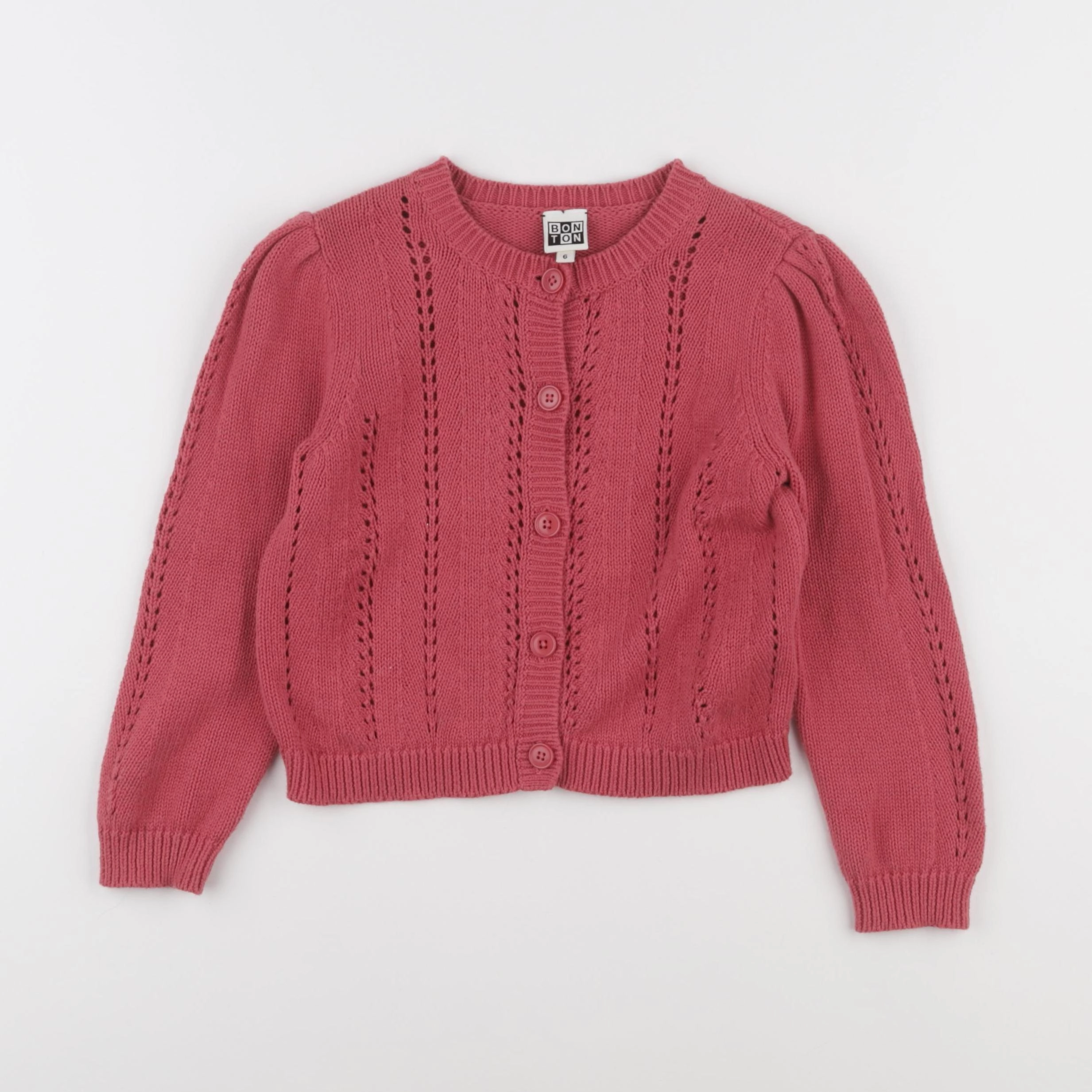 Bonton - gilet rose - 6 ans