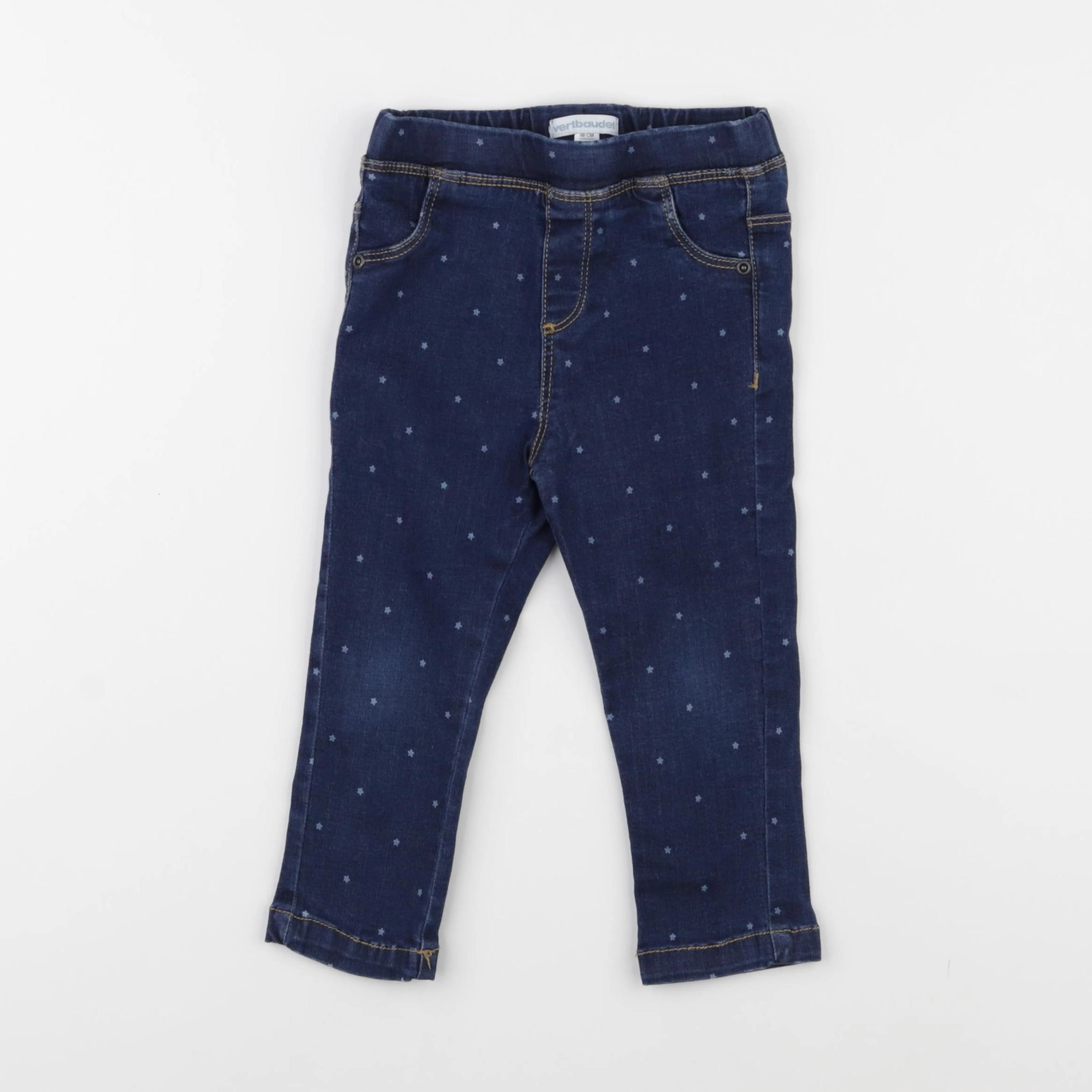 Vertbaudet - jegging bleu - 24 mois