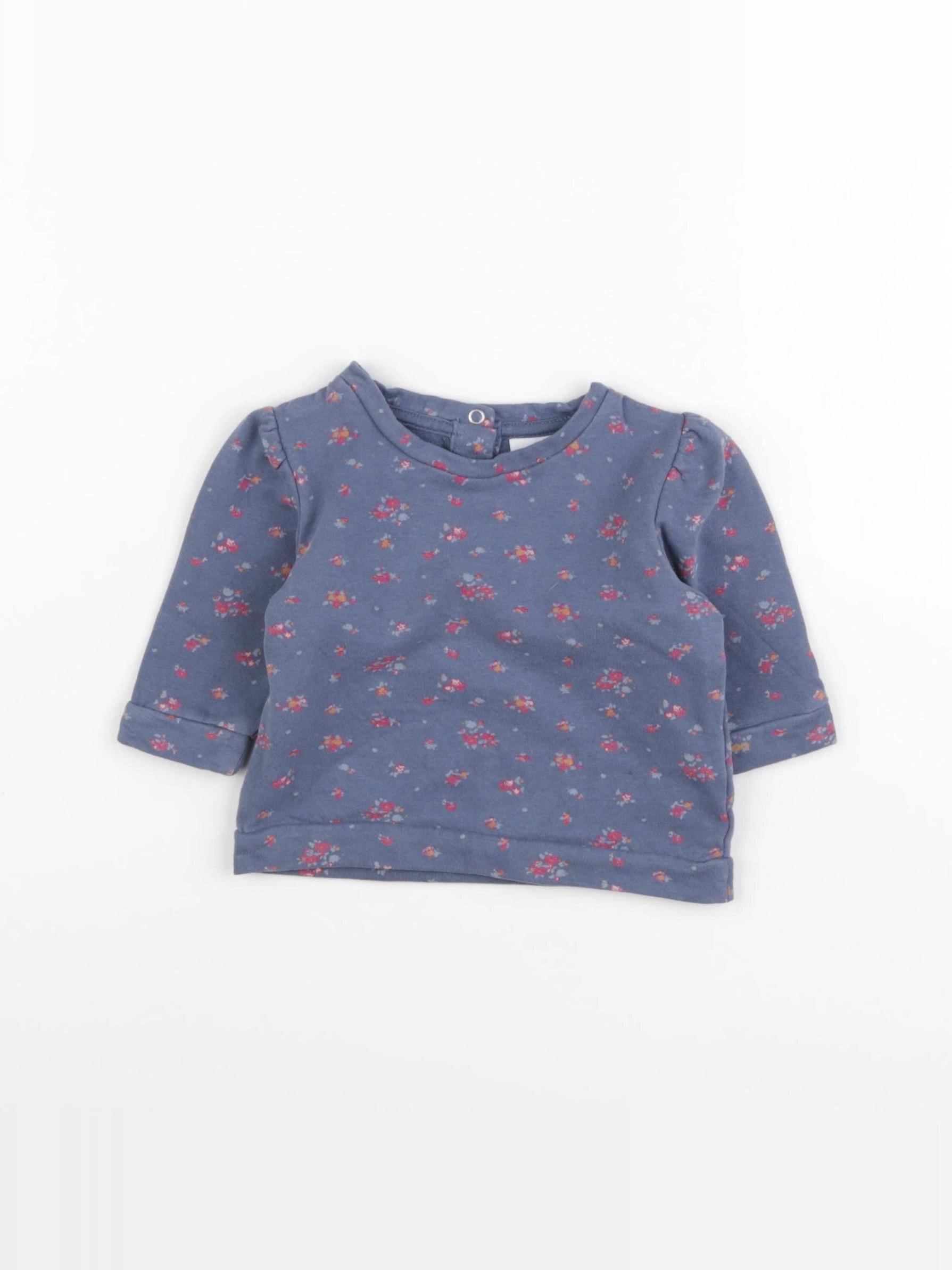 Vertbaudet - sweat bleu - 3 mois