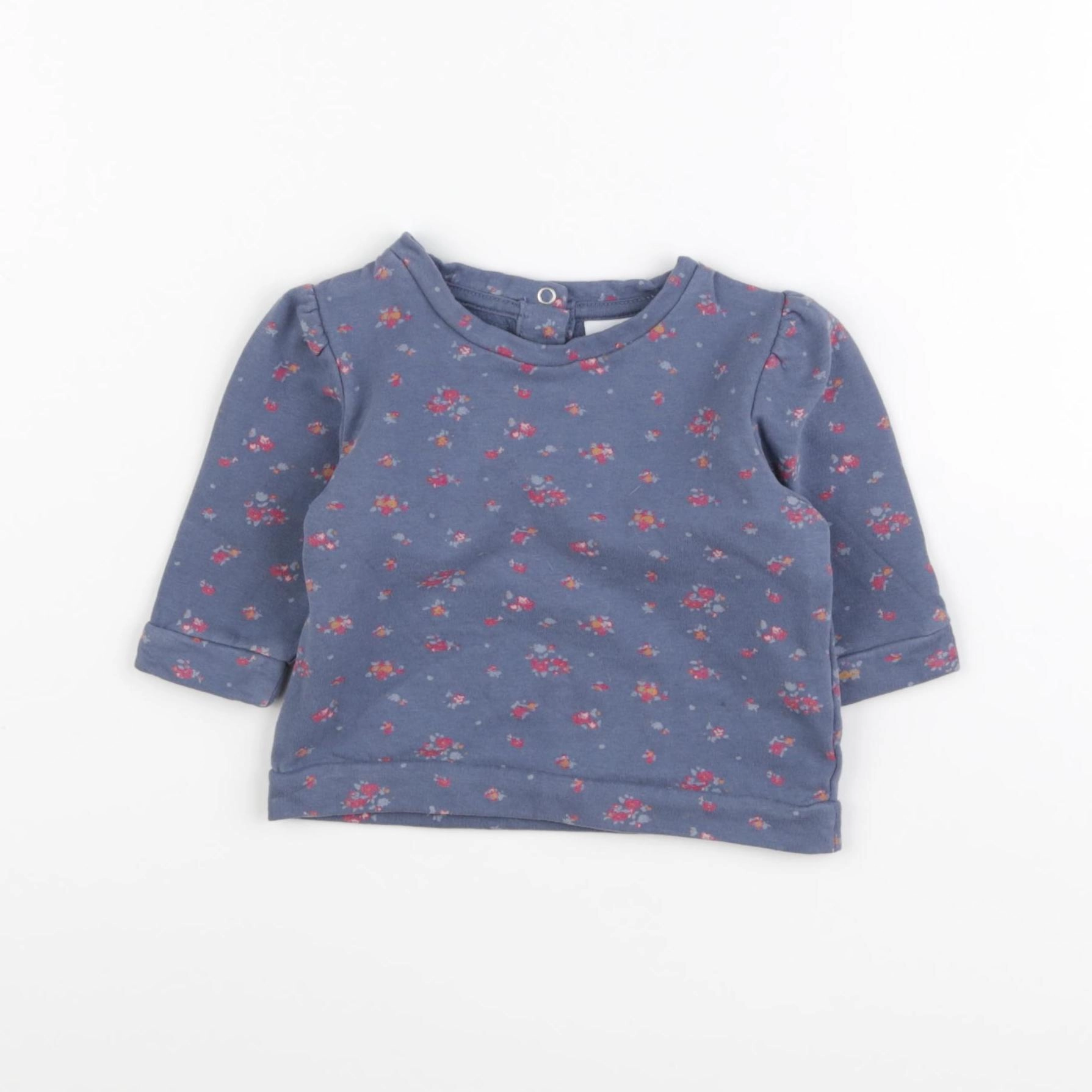 Vertbaudet - sweat bleu - 3 mois