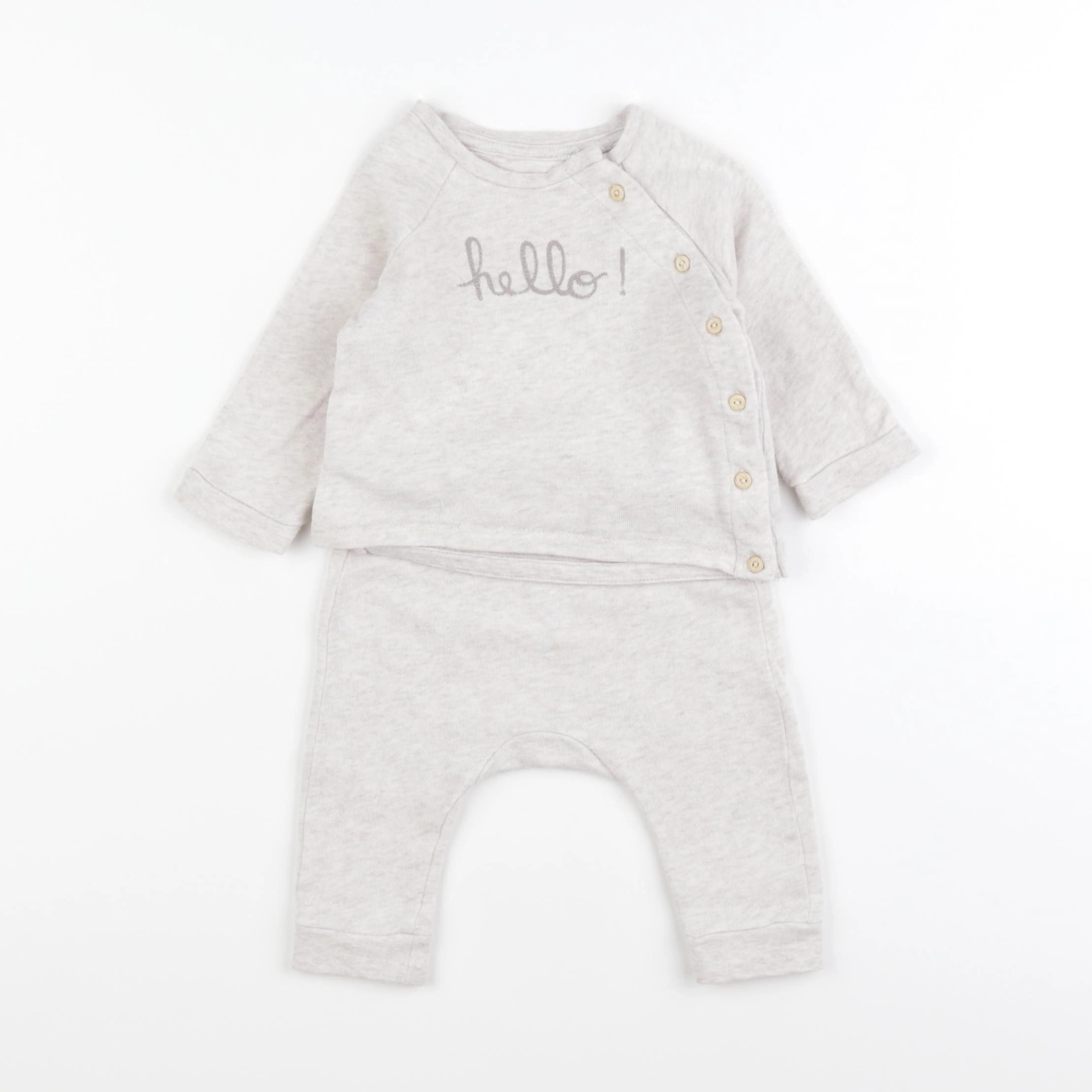 H&M - ensemble beige - 3 mois