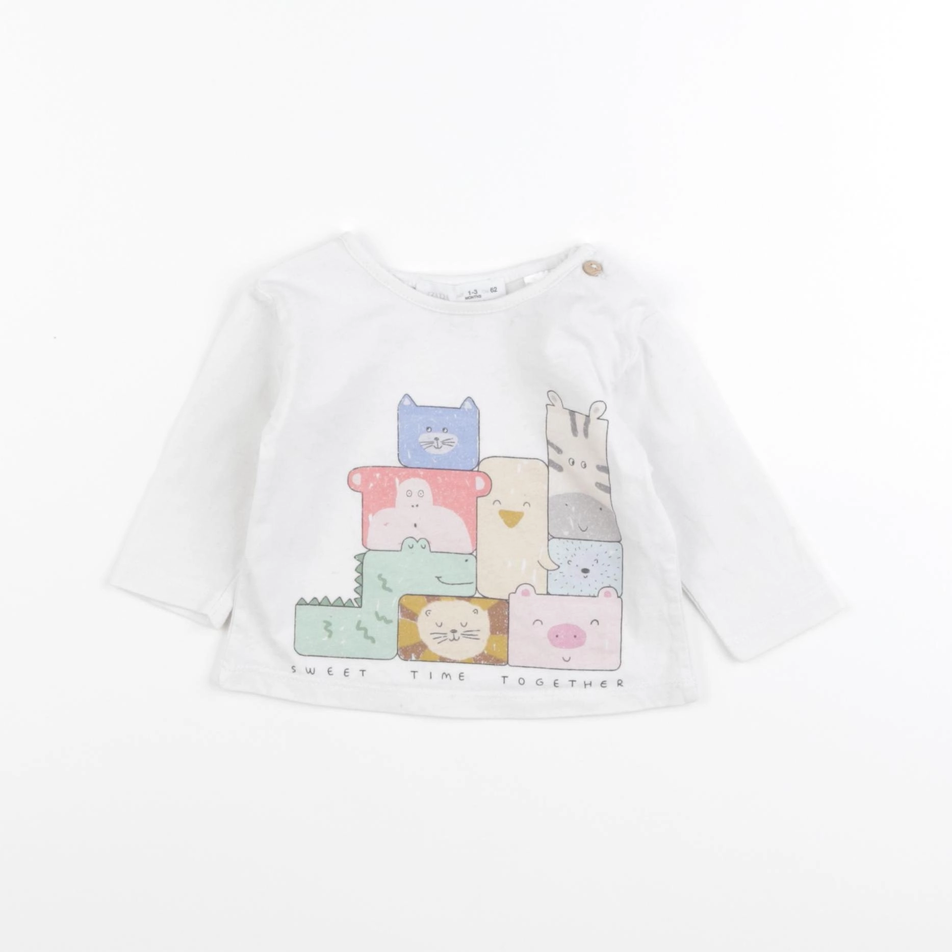Zara - tee-shirt multicolore - 1/3 mois