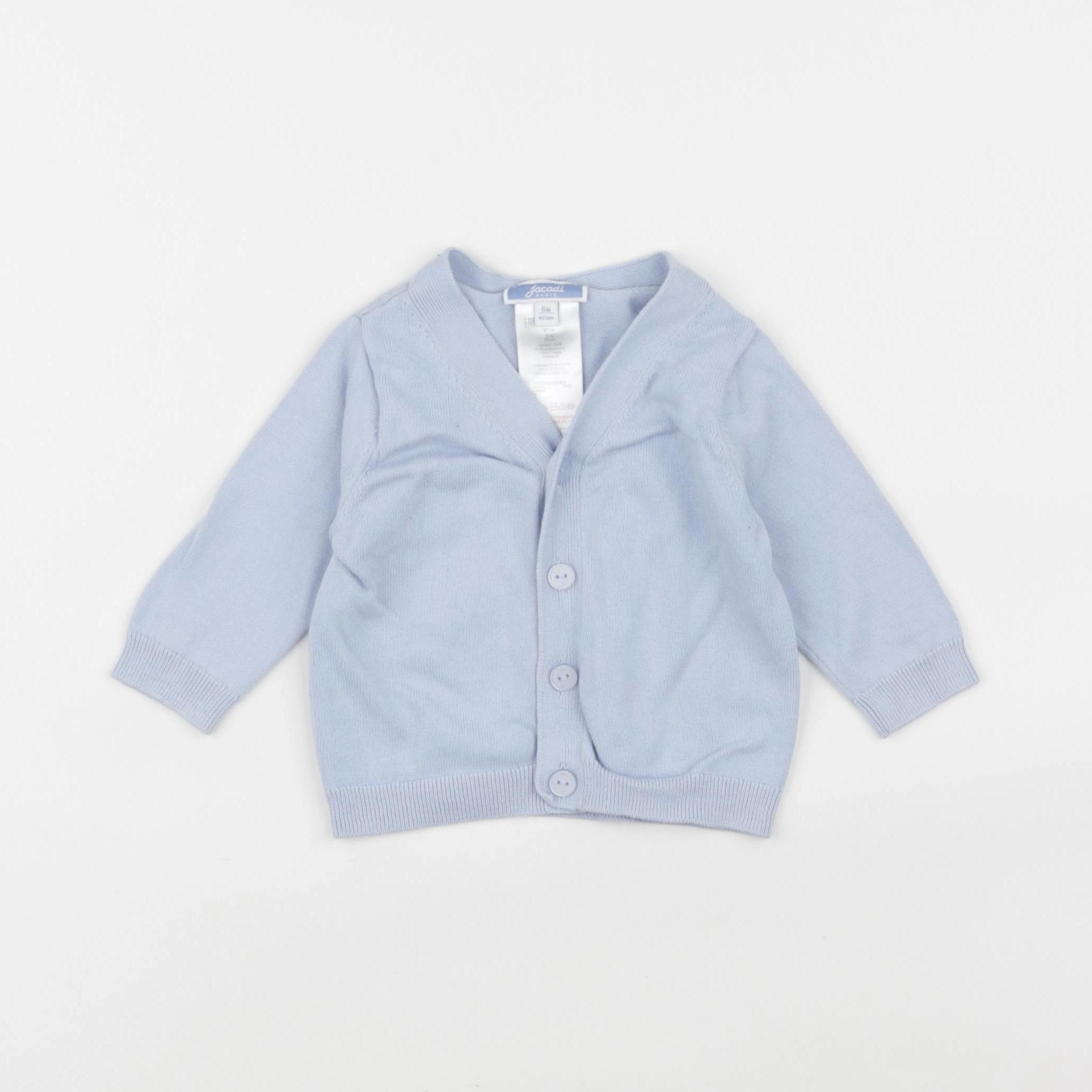 Jacadi - gilet bleu - 6 mois