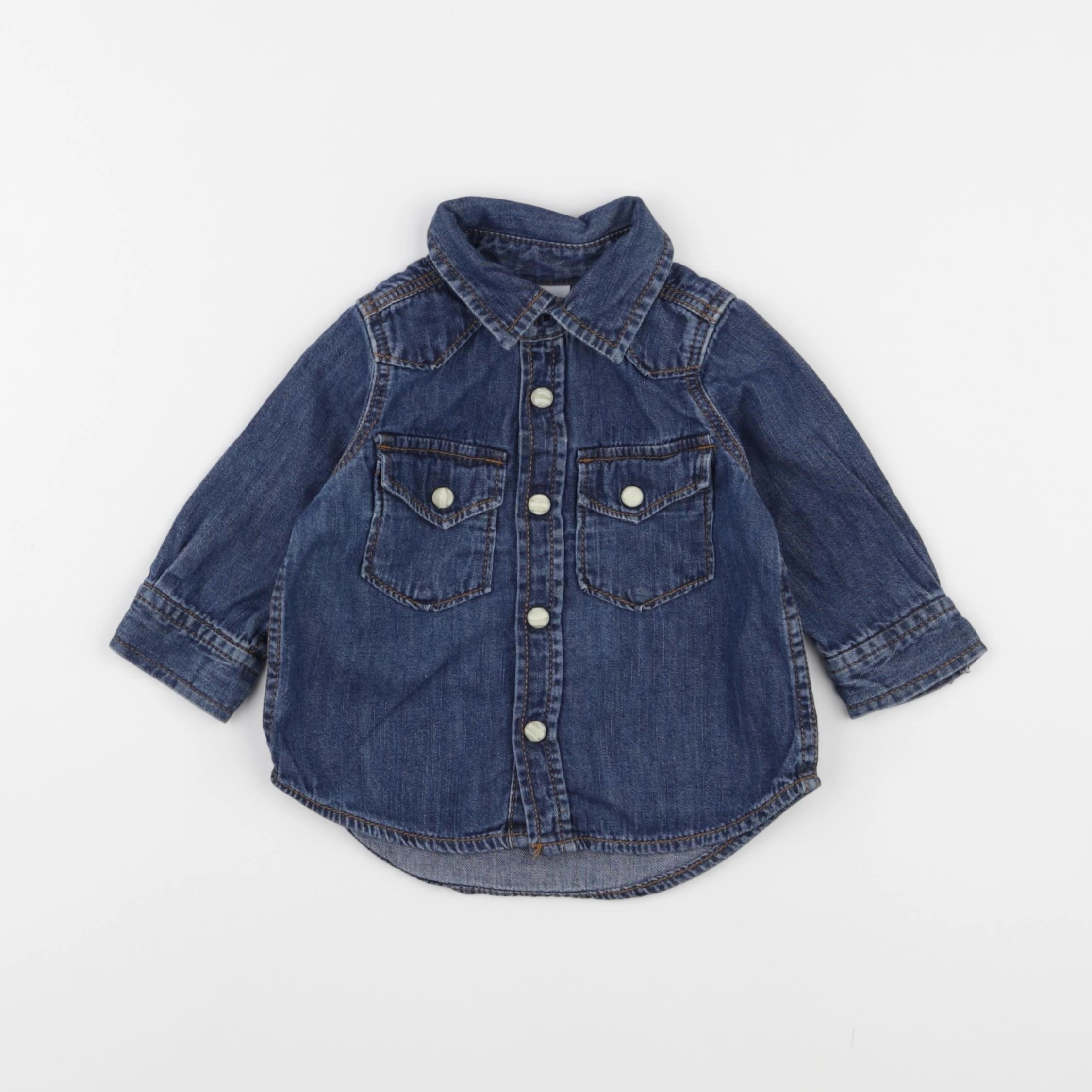 GAP - chemise bleu - 3/6 mois
