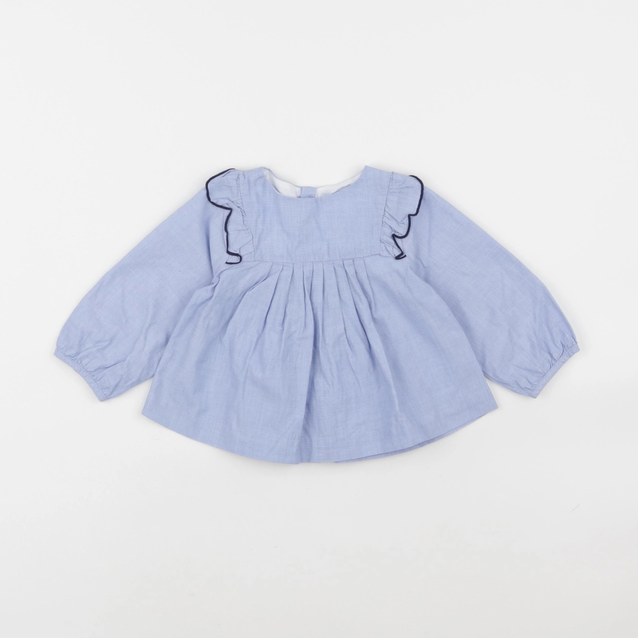 Jacadi - blouse bleu - 12 mois