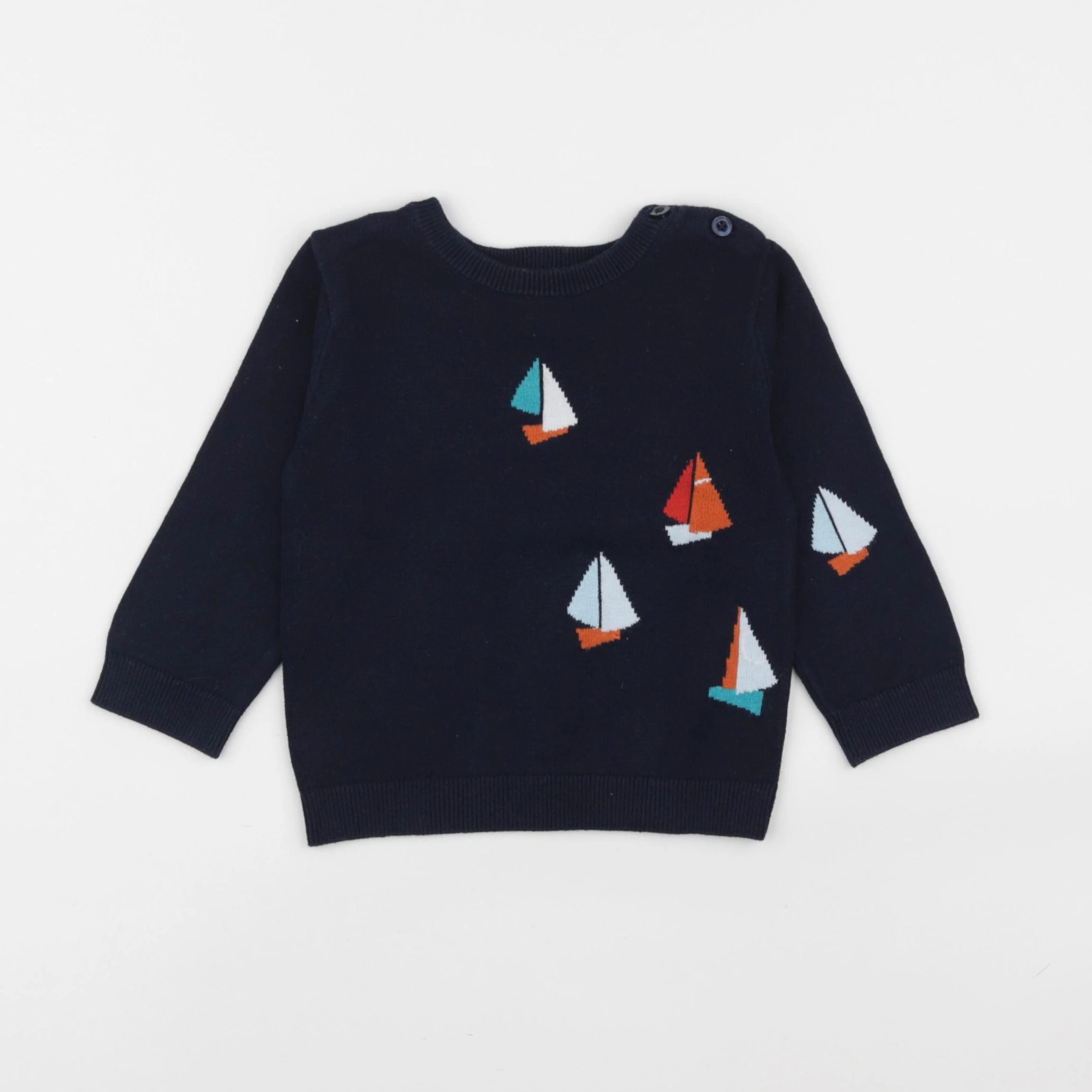 Jacadi - pull bleu - 18 mois