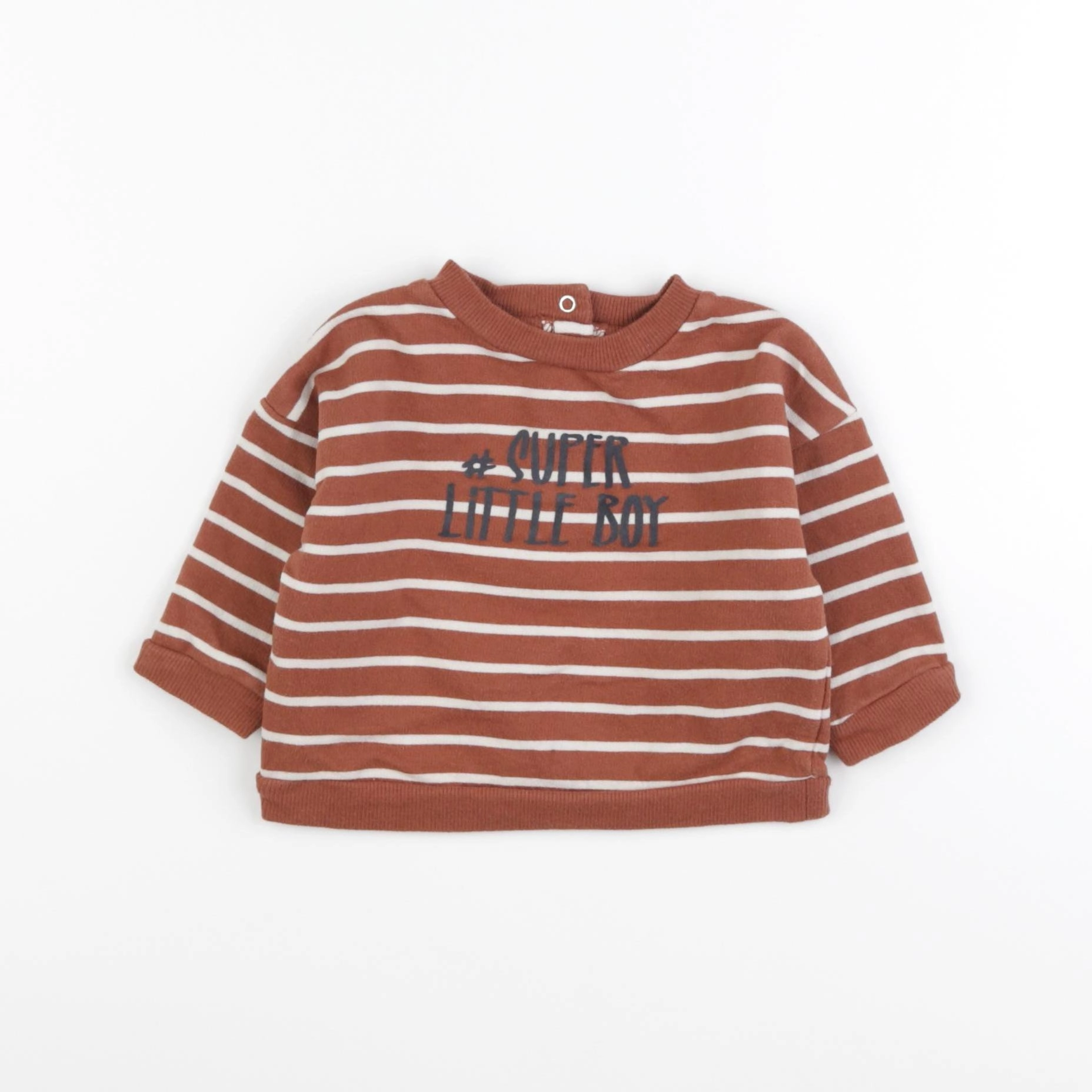 Vertbaudet - sweat marron - 6 mois