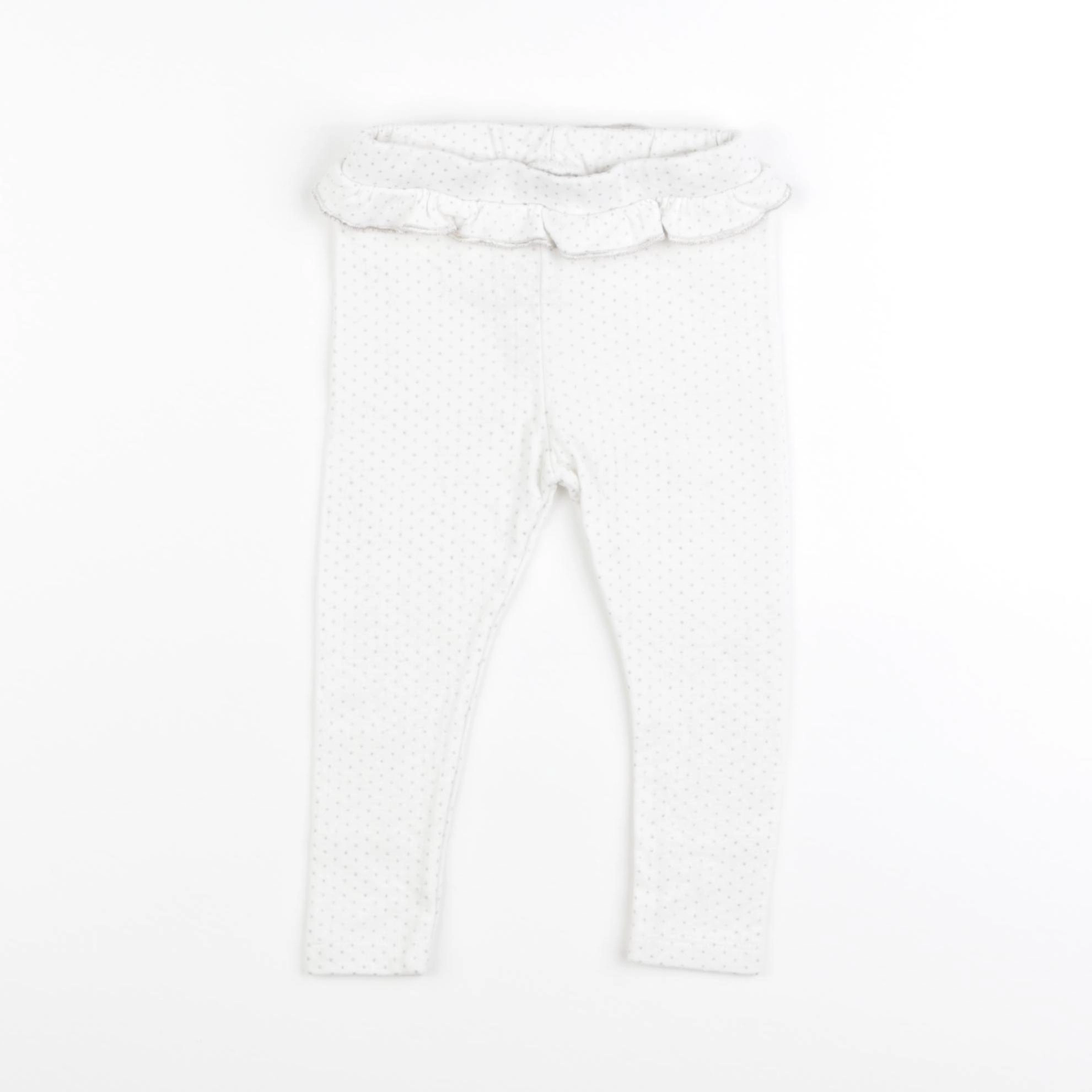 Petit Bateau - legging blanc, argent - 18 mois