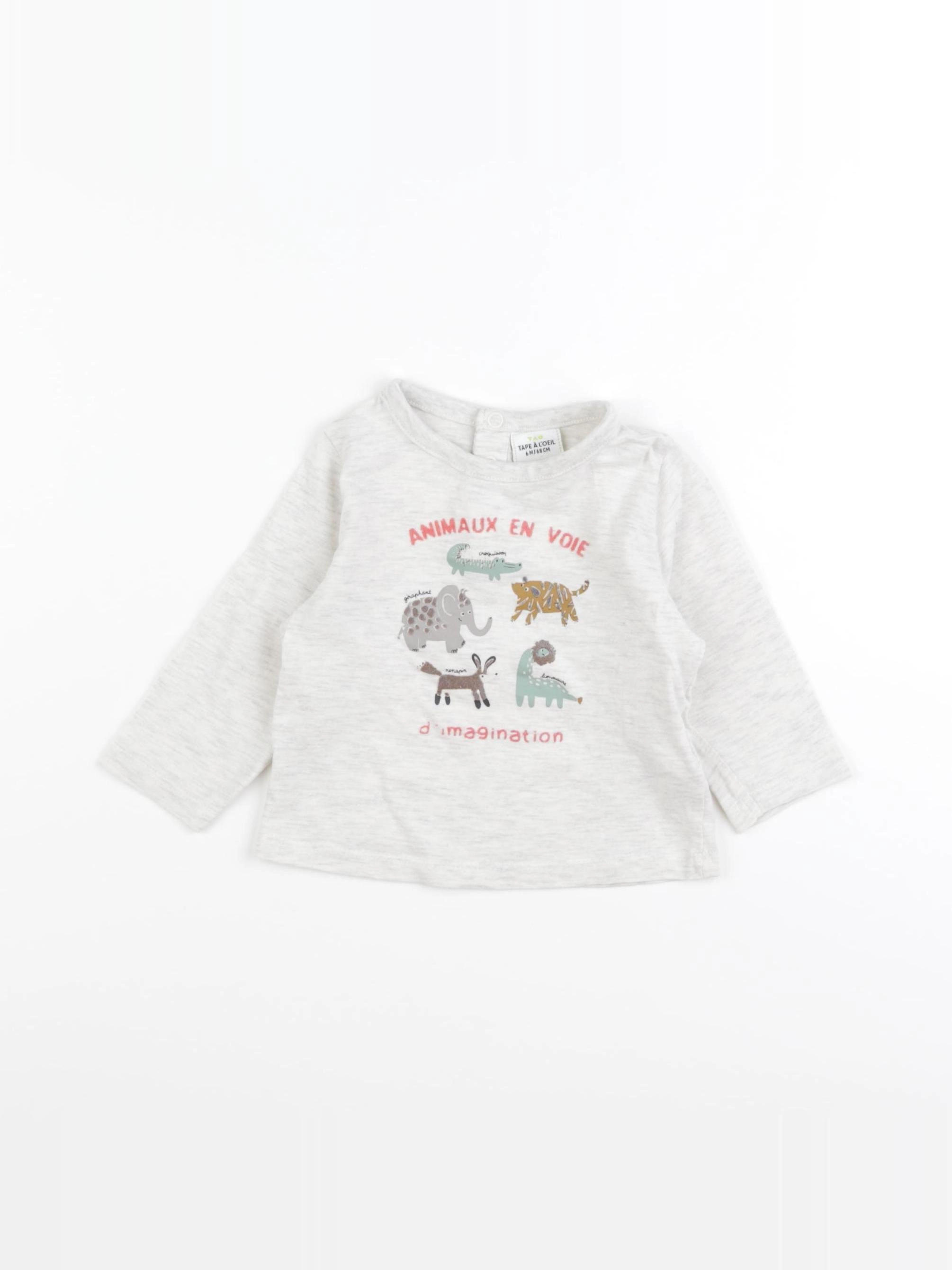 Tape à l'oeil - tee-shirt gris - 6 mois