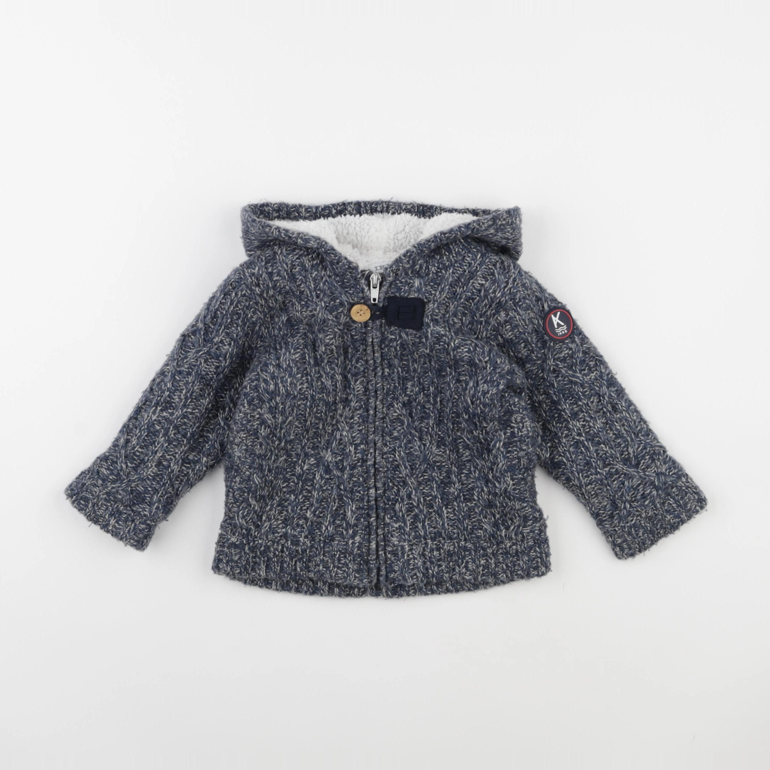 IKKS - veste doublé bleu - 18 mois