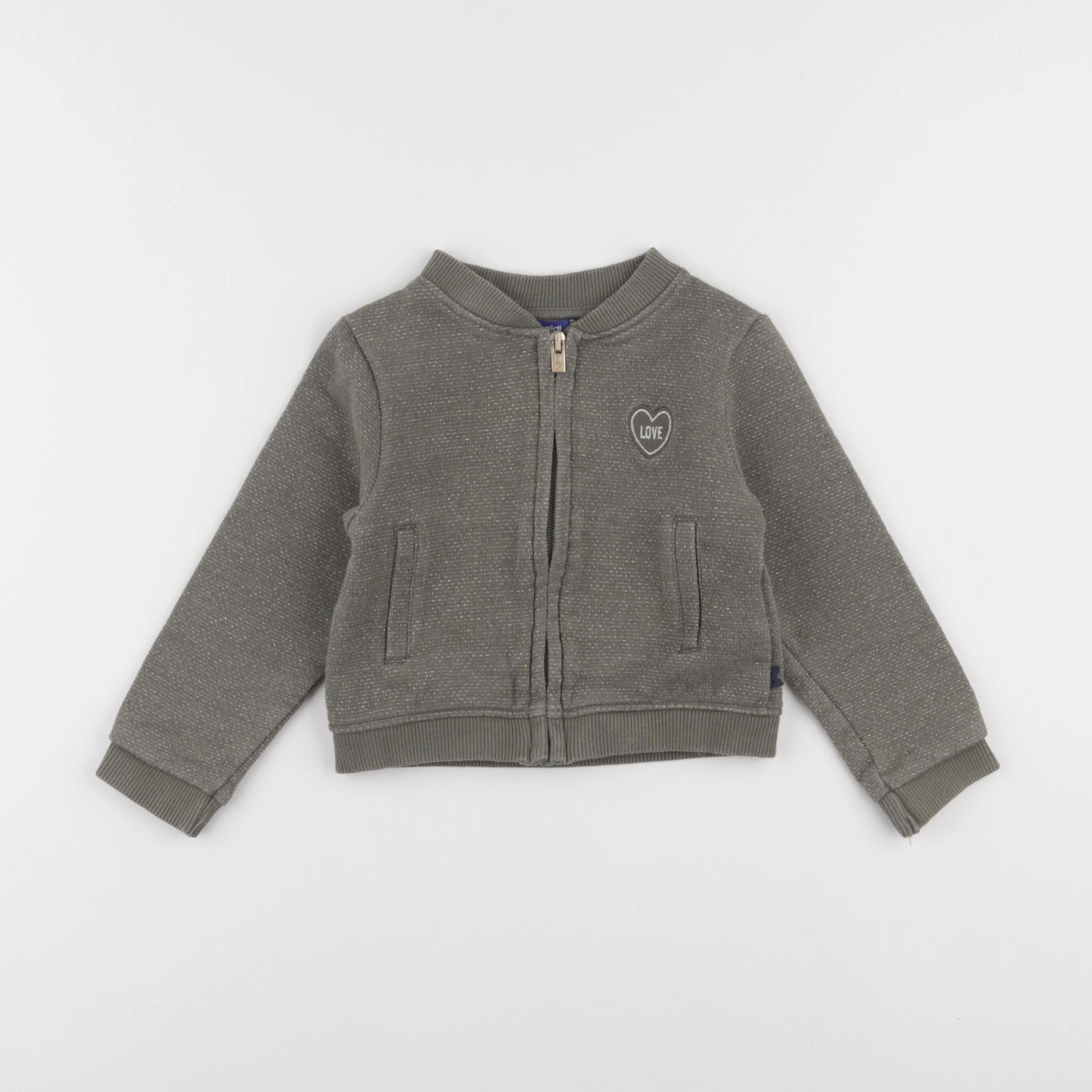 Okaidi - sweat vert, or - 3 ans