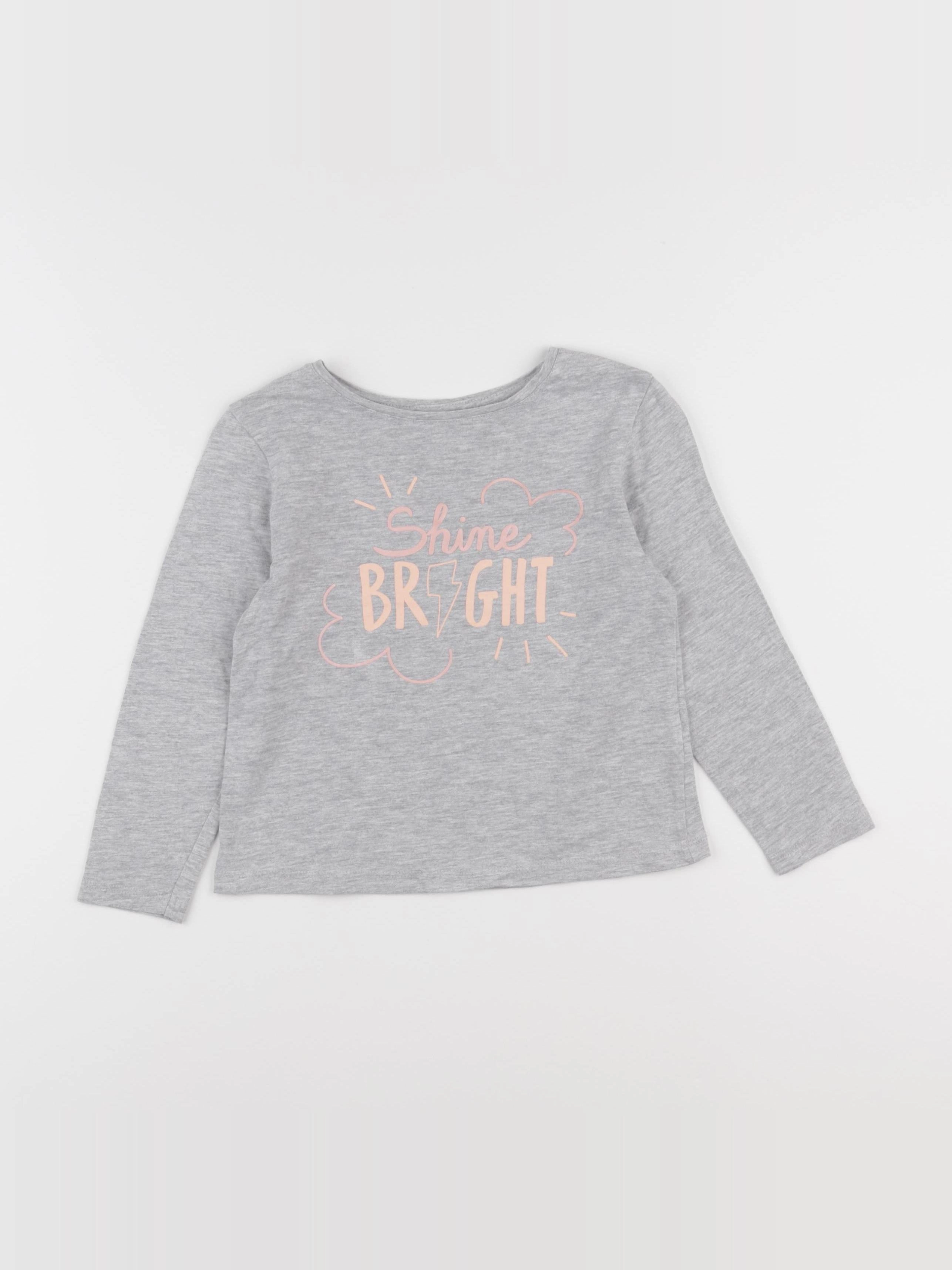 Vertbaudet - tee-shirt gris - 5 ans
