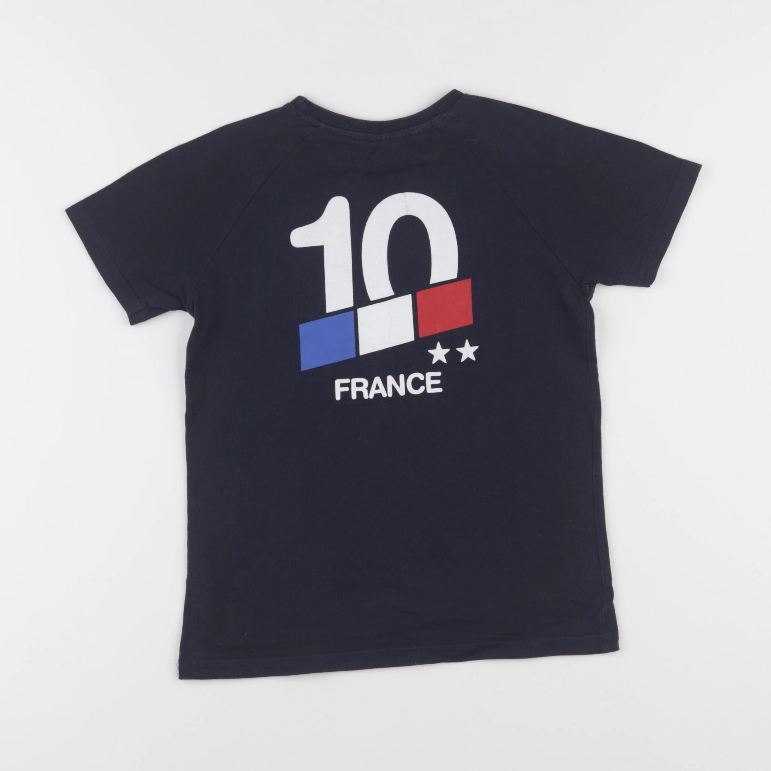 Vertbaudet - tee-shirt imprimé au dos bleu - 8 ans