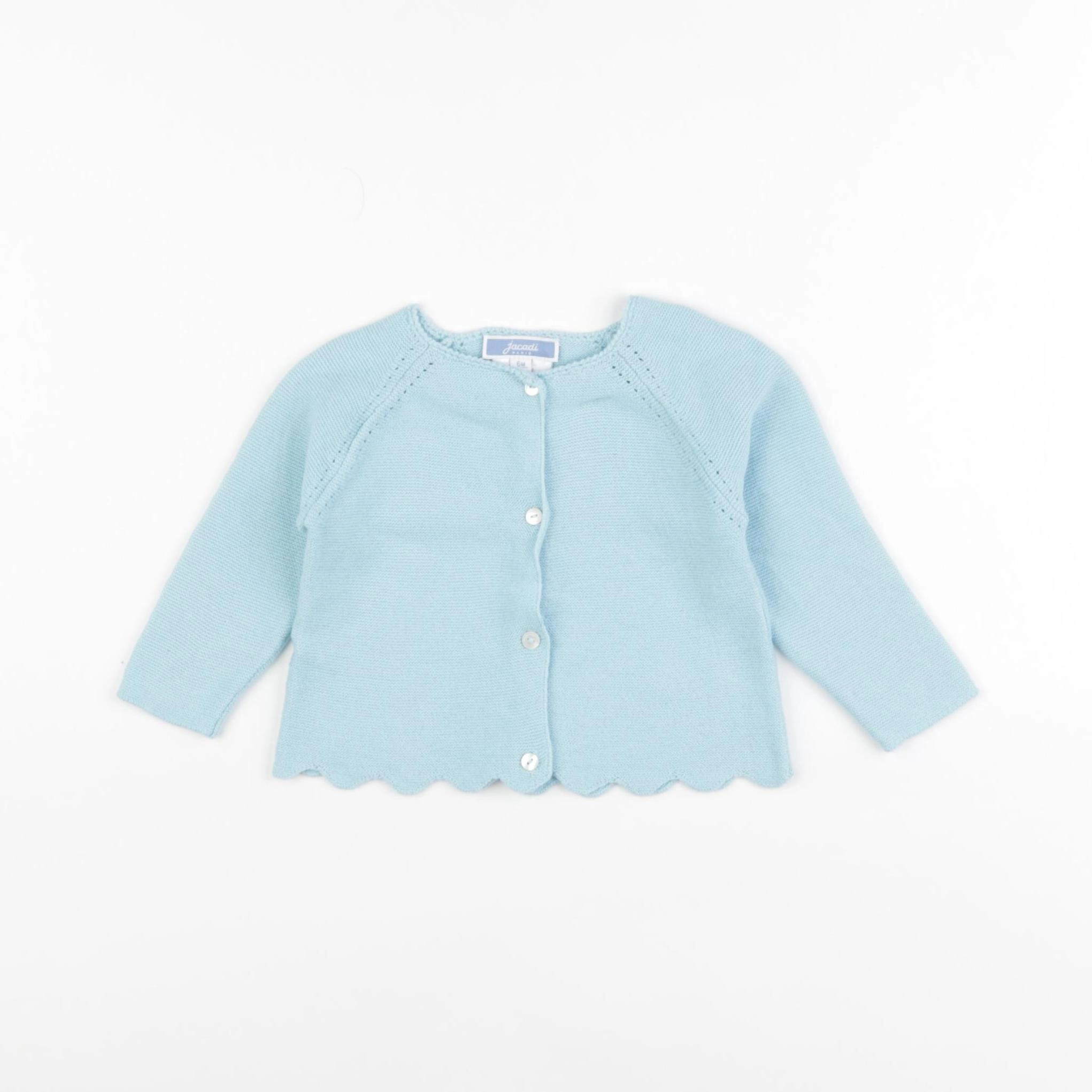 Jacadi - gilet bleu - 6 mois