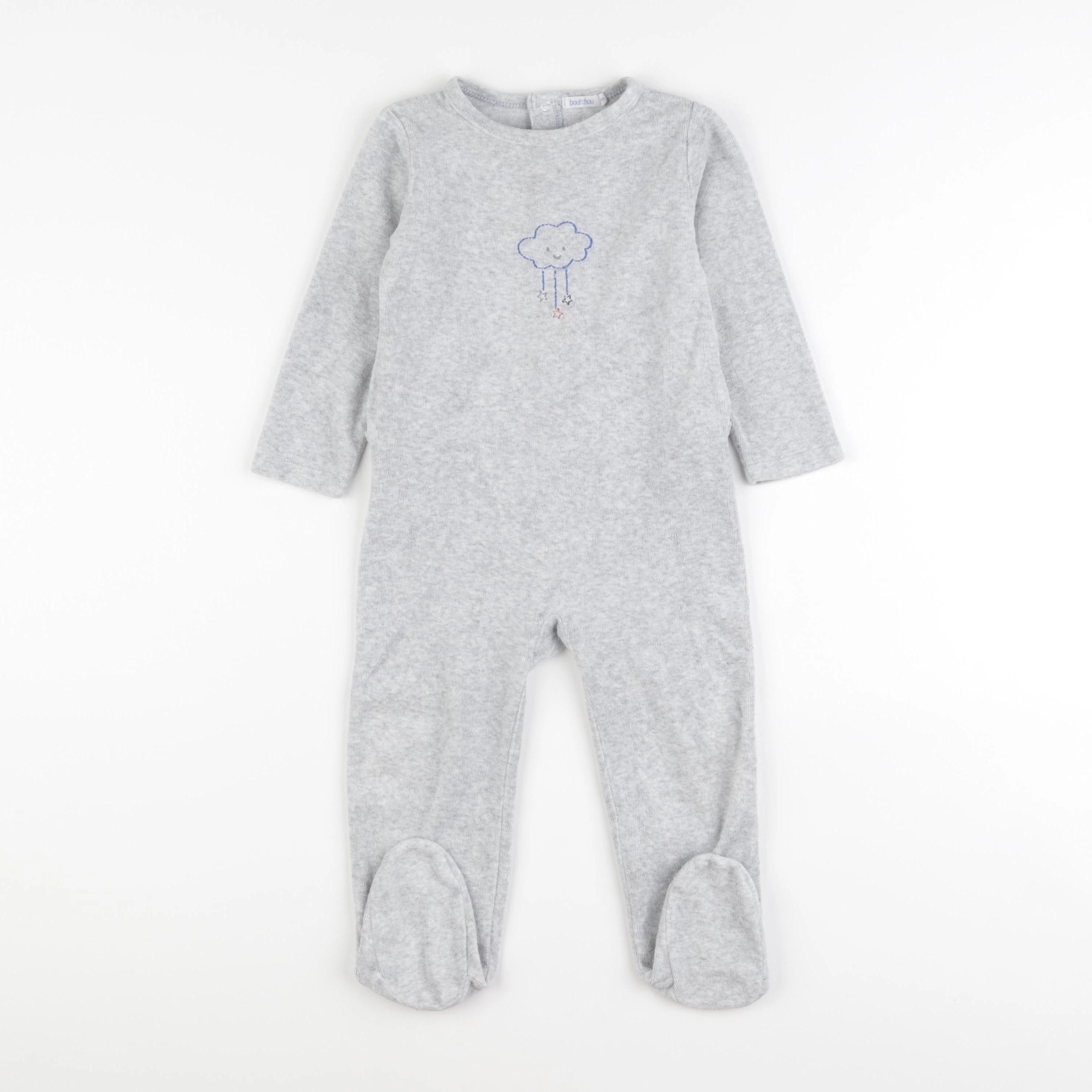 Boutchou - pyjama velours gris - 24 mois