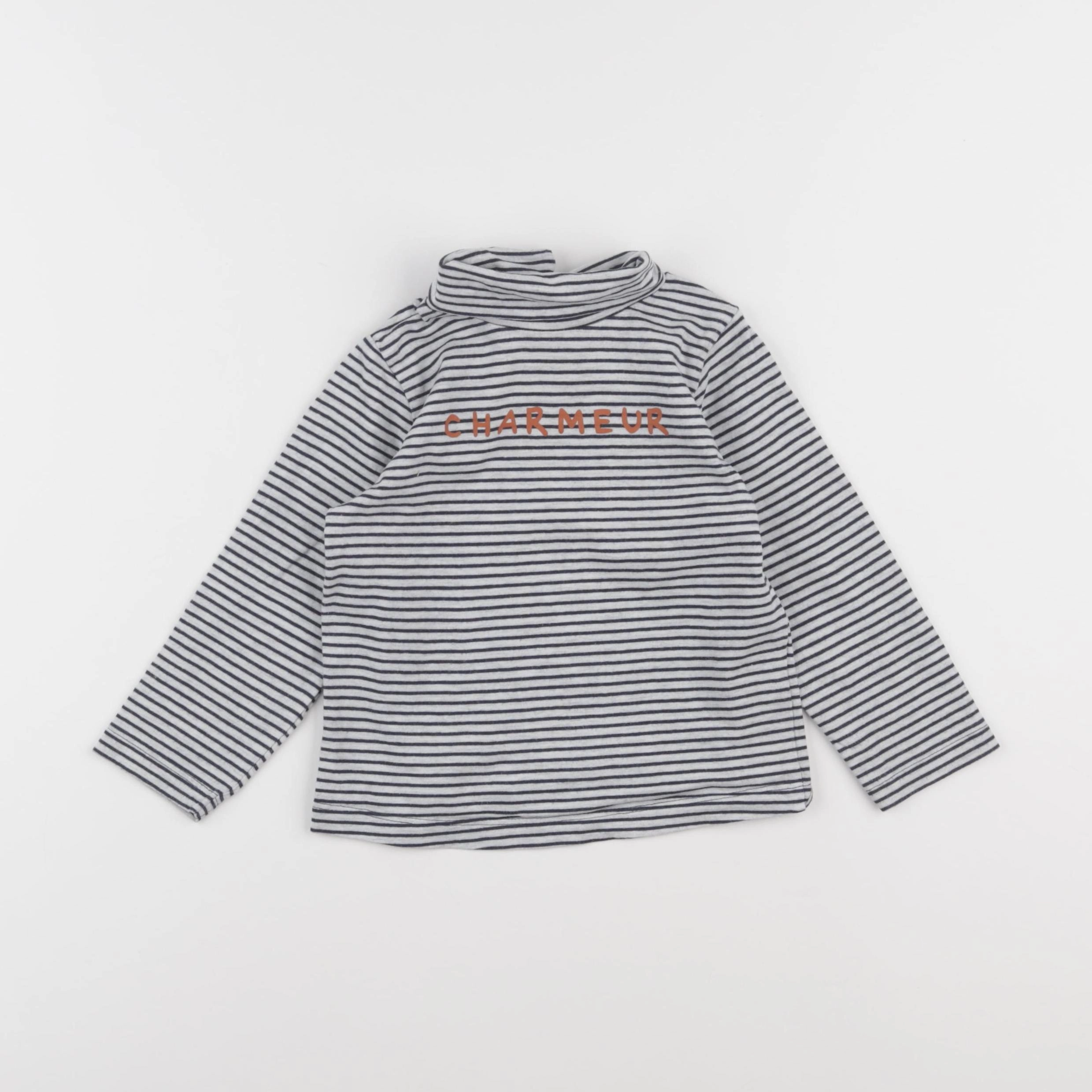 Tape à l'oeil - sous-pull gris, bleu - 24 mois