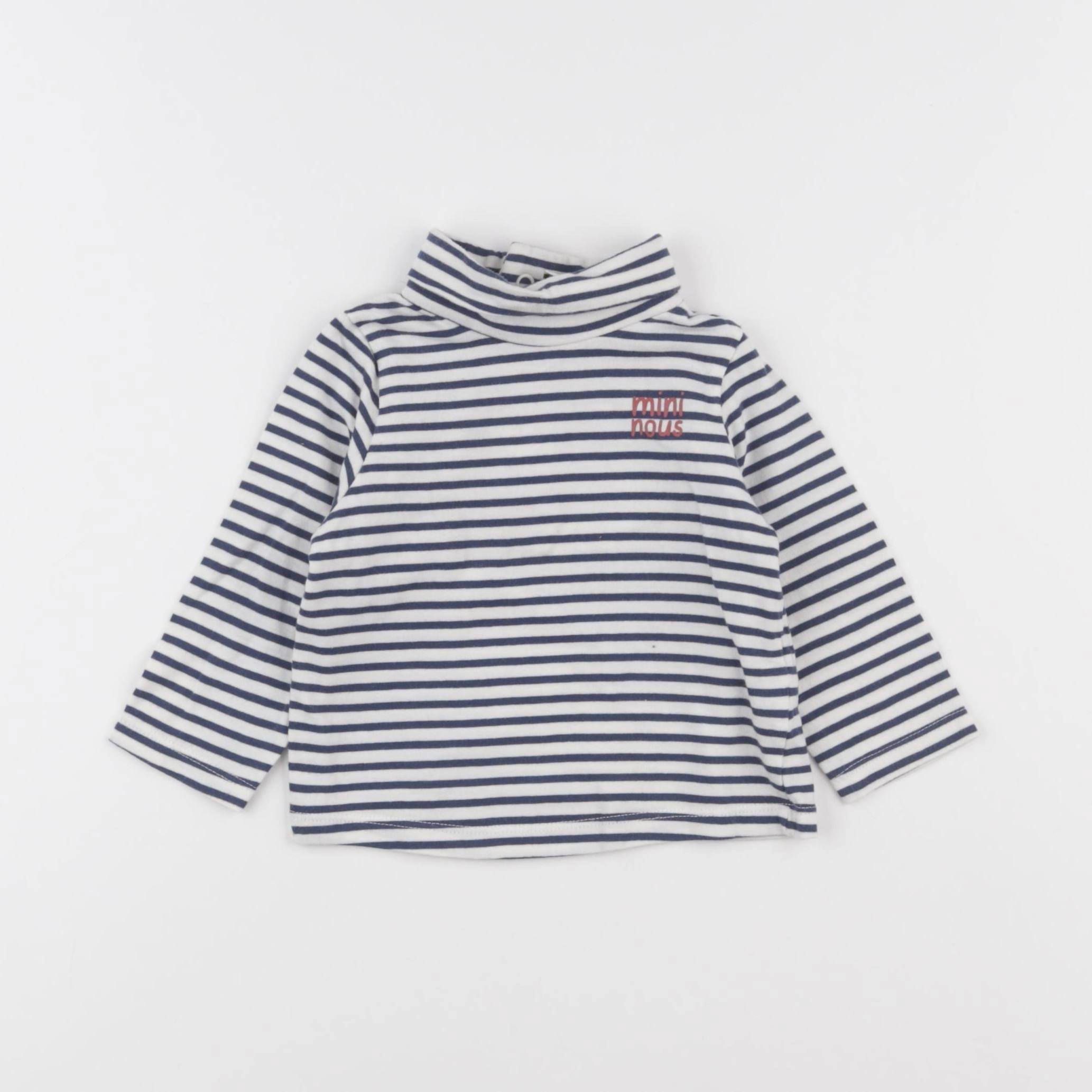 Tape à l'oeil - sous-pull bleu, blanc - 9 mois