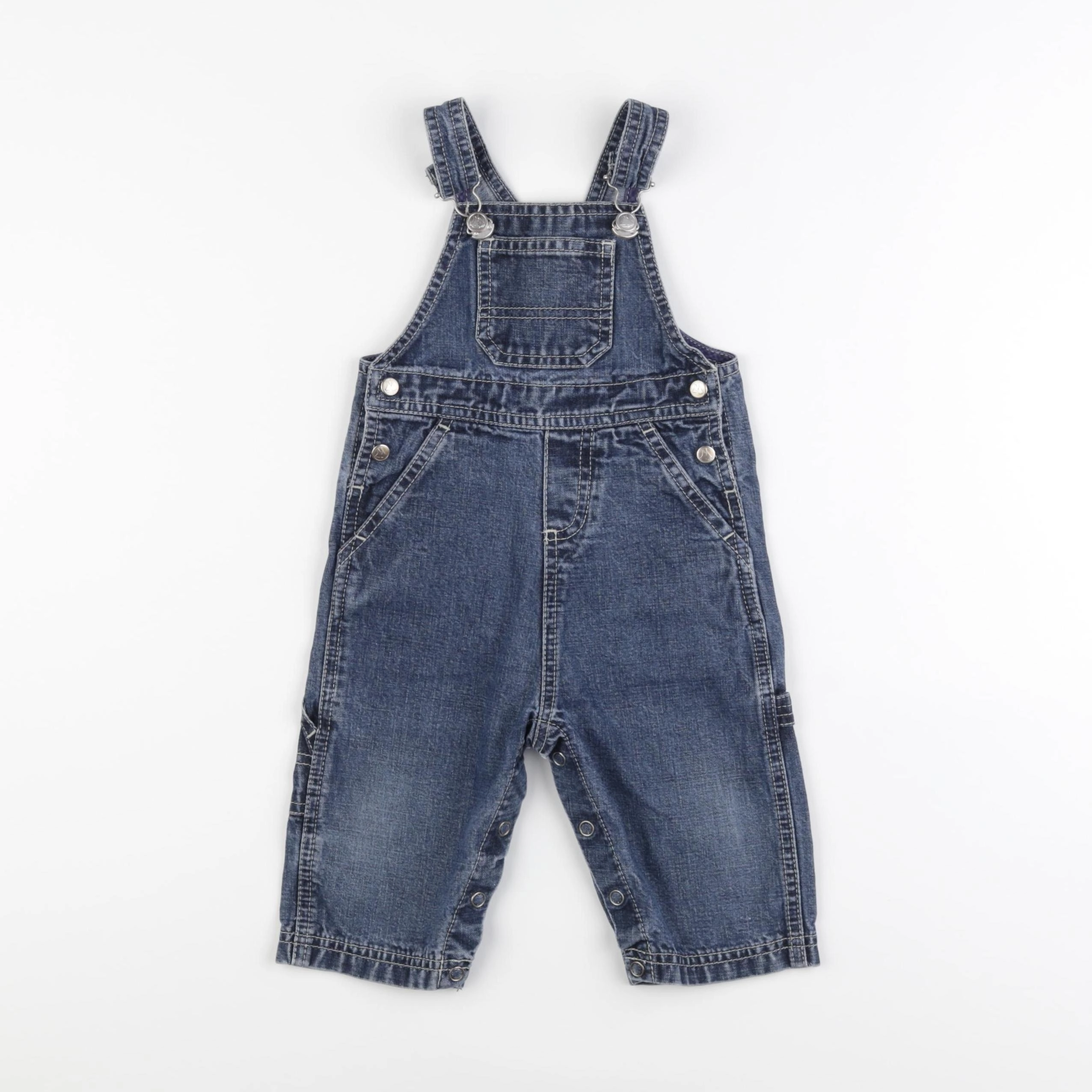Petit Bateau - salopette bleu - 6 mois