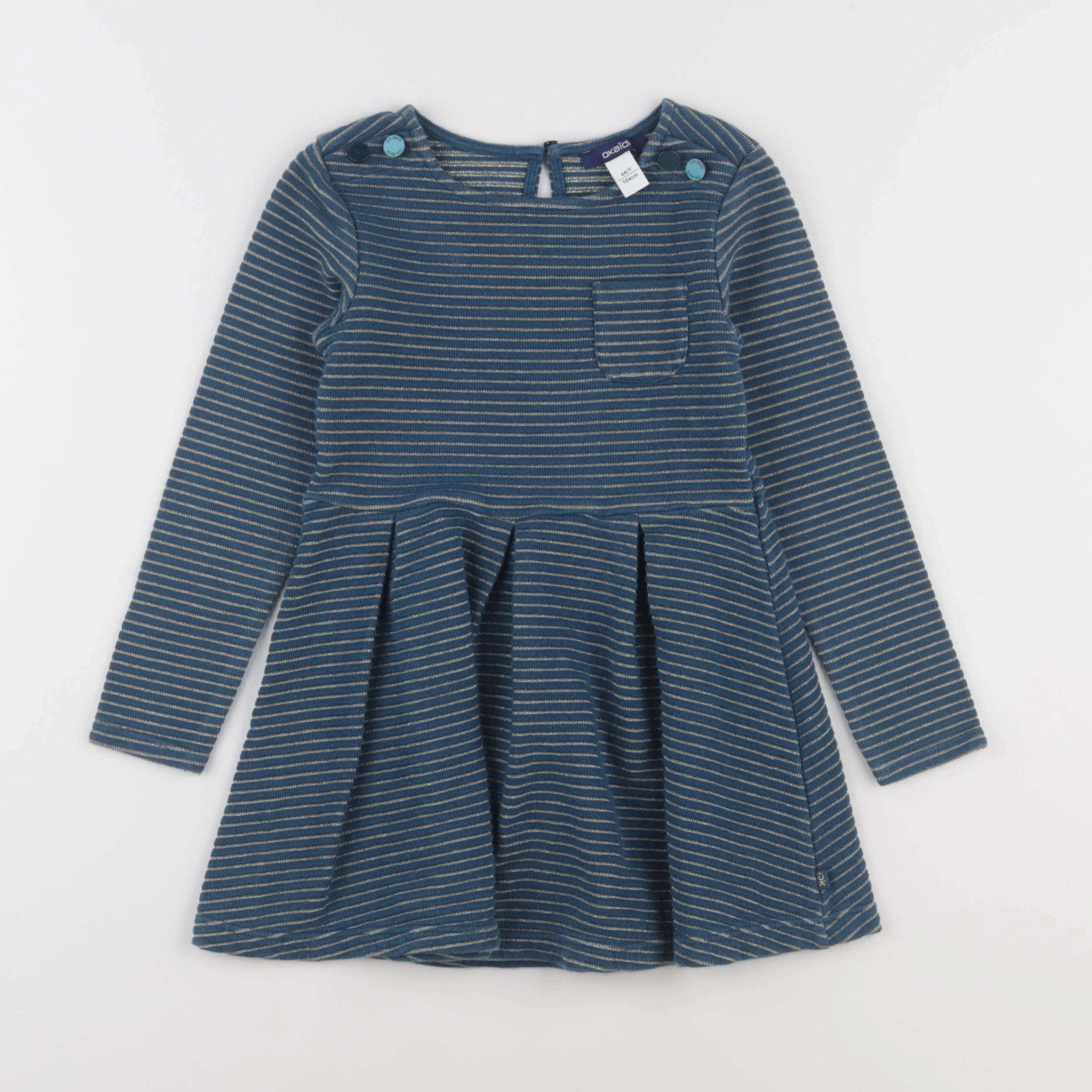Okaidi - robe bleu, or - 4 ans