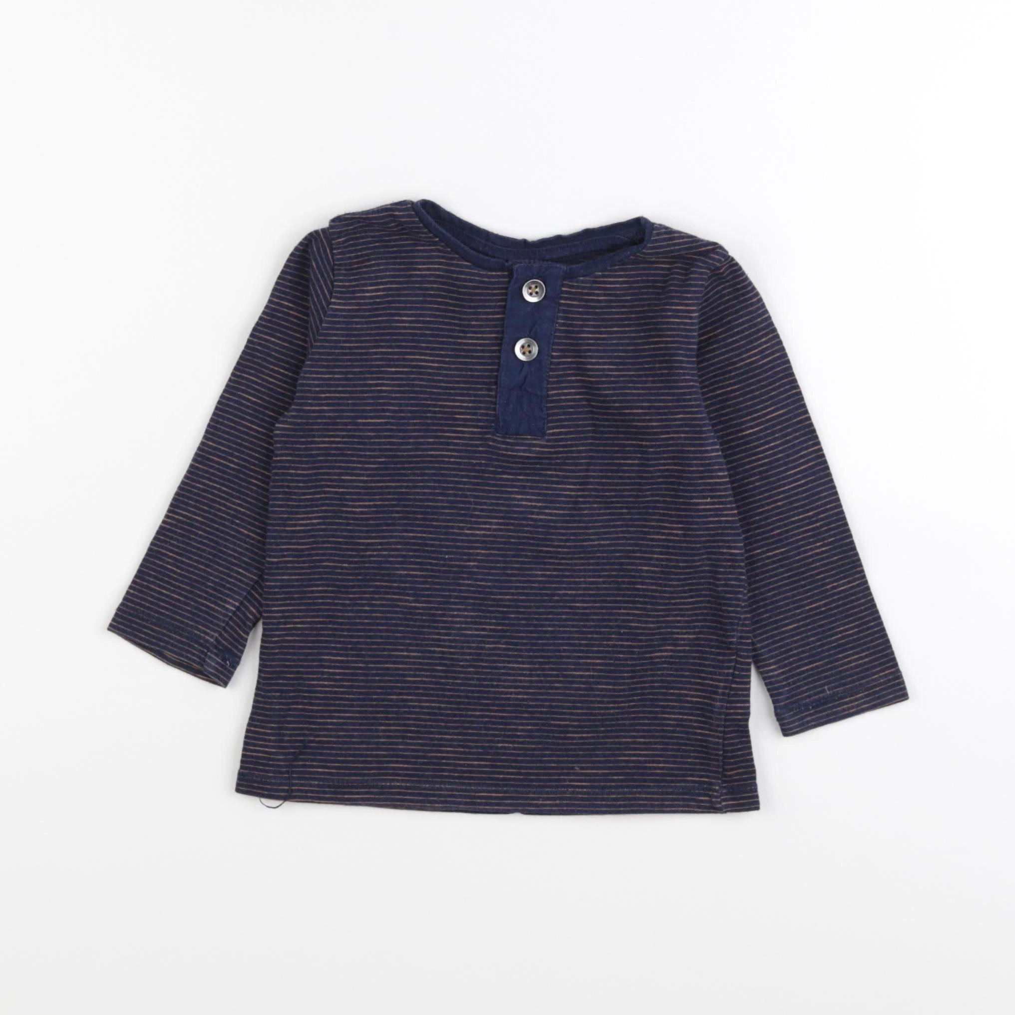 H&M - tee-shirt bleu - 9/12 mois