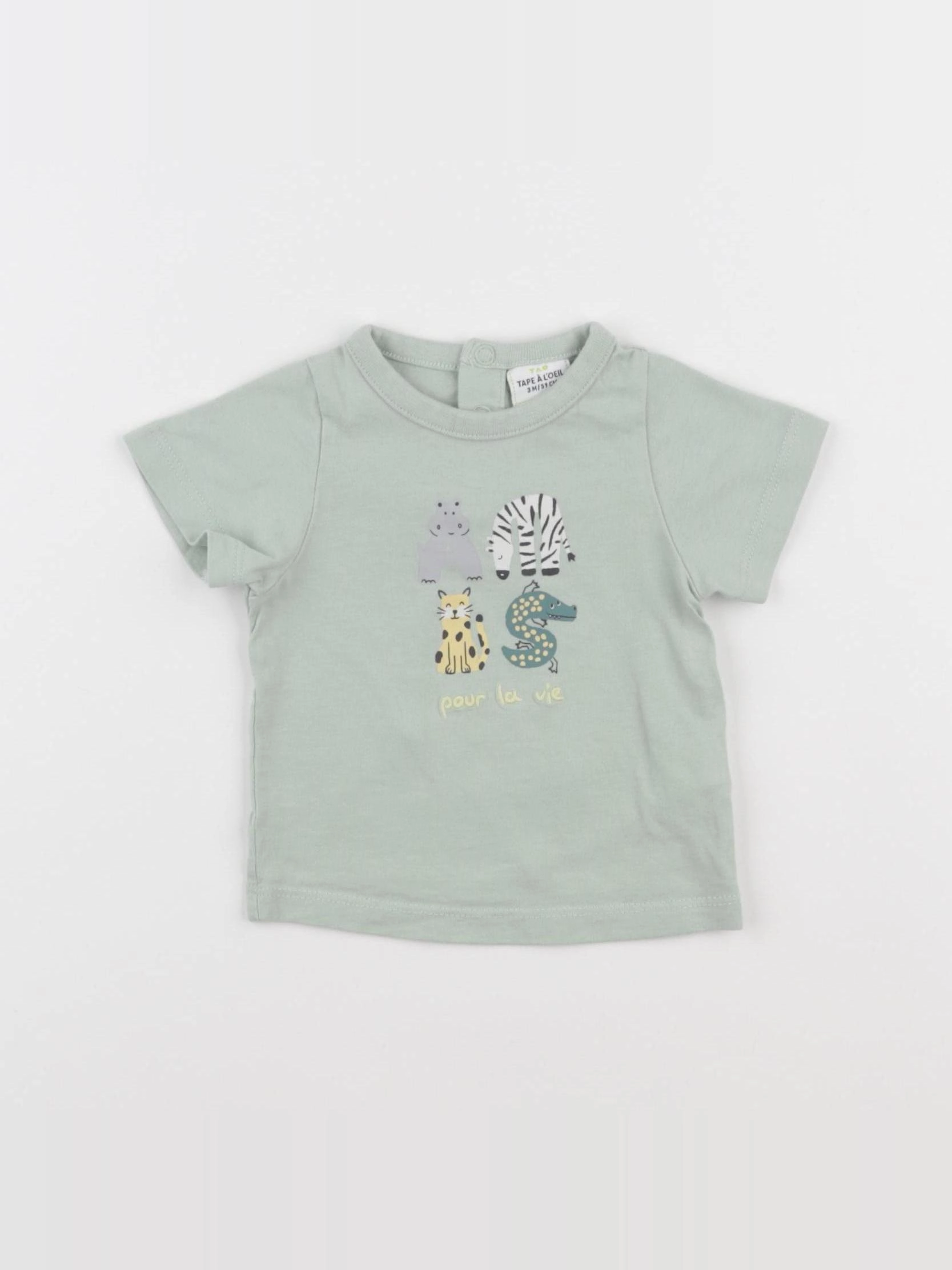 Tape à l'oeil - tee-shirt vert - 3 mois