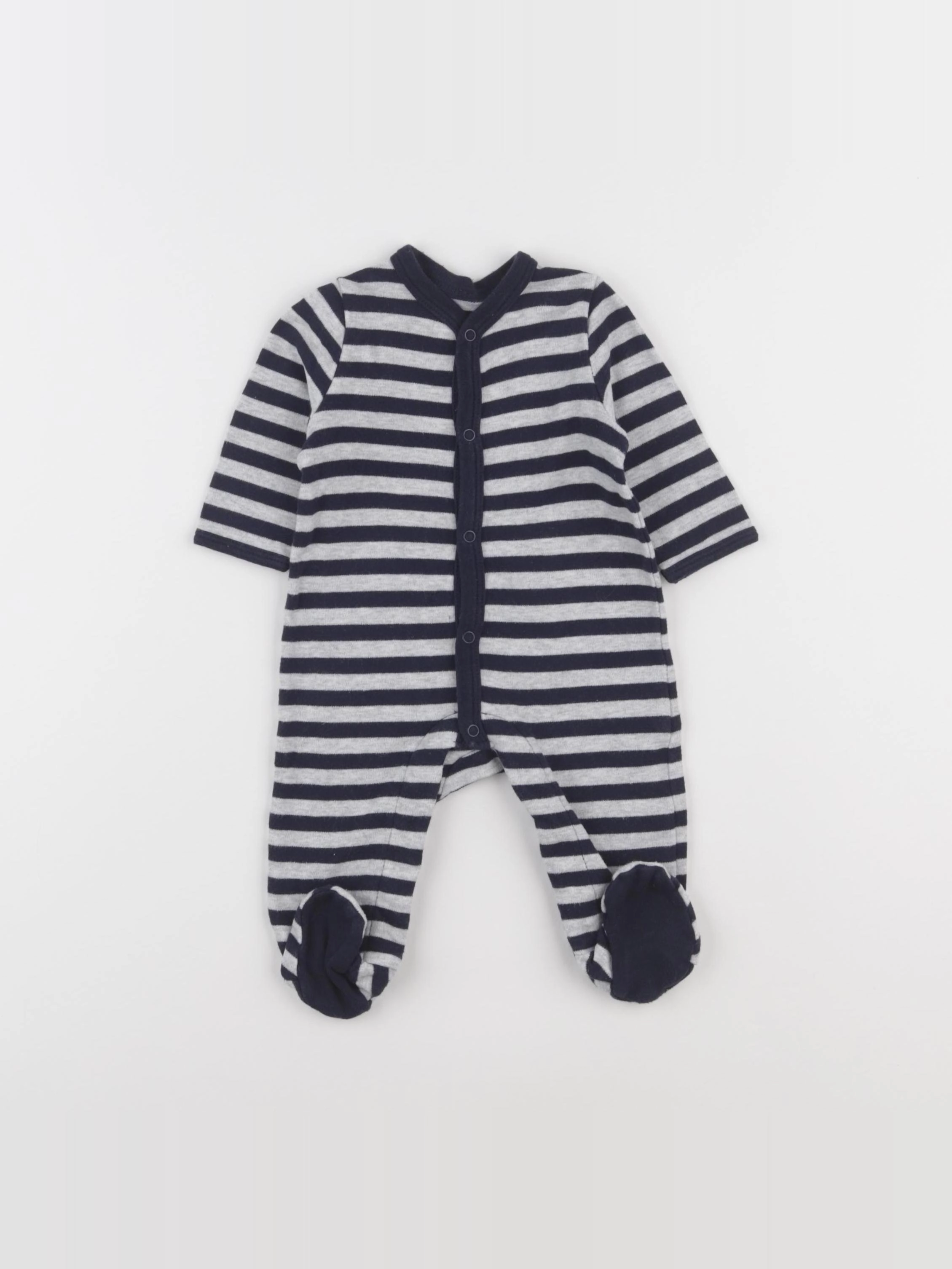 La Redoute - pyjama coton gris, bleu - 3 mois