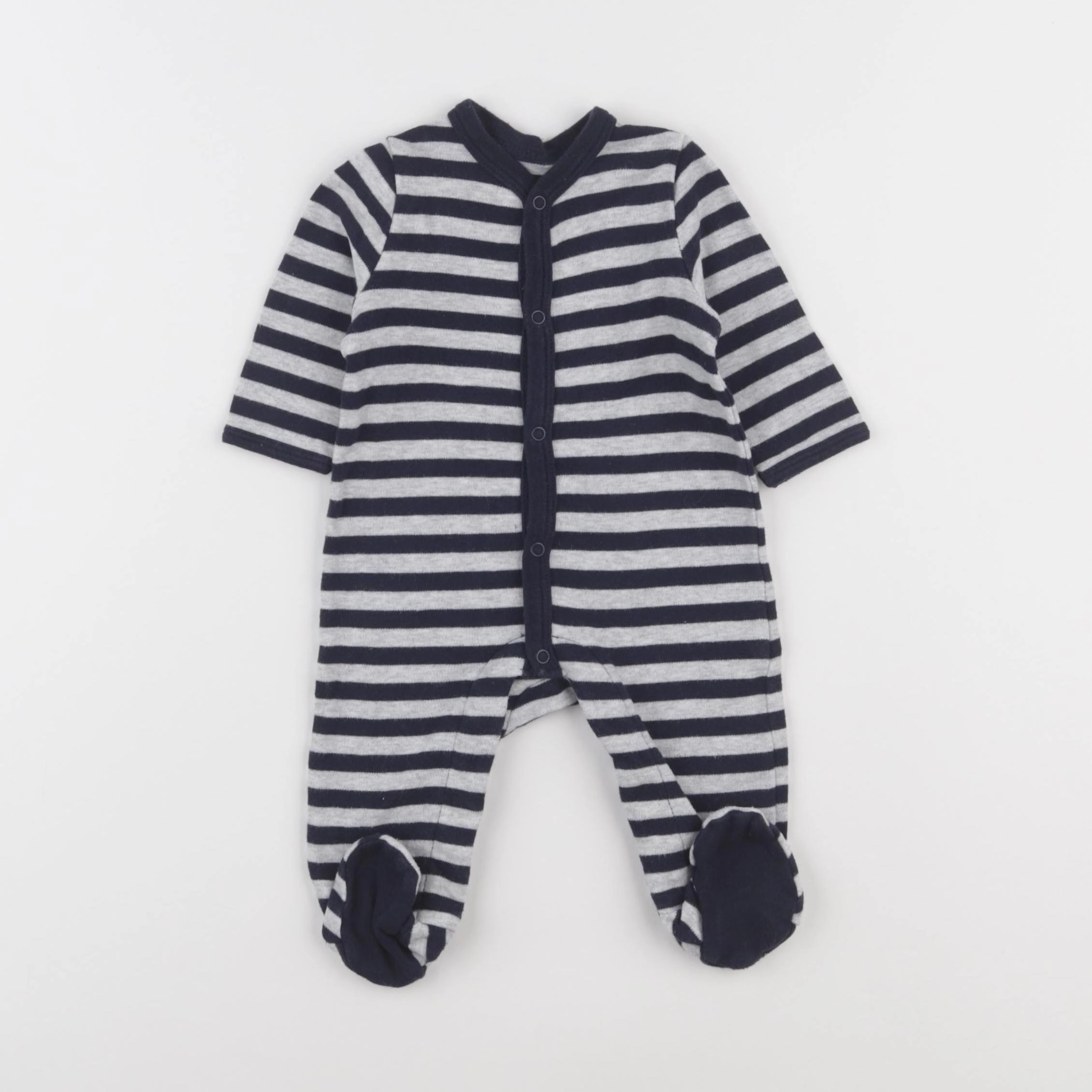 La Redoute - pyjama coton gris, bleu - 3 mois