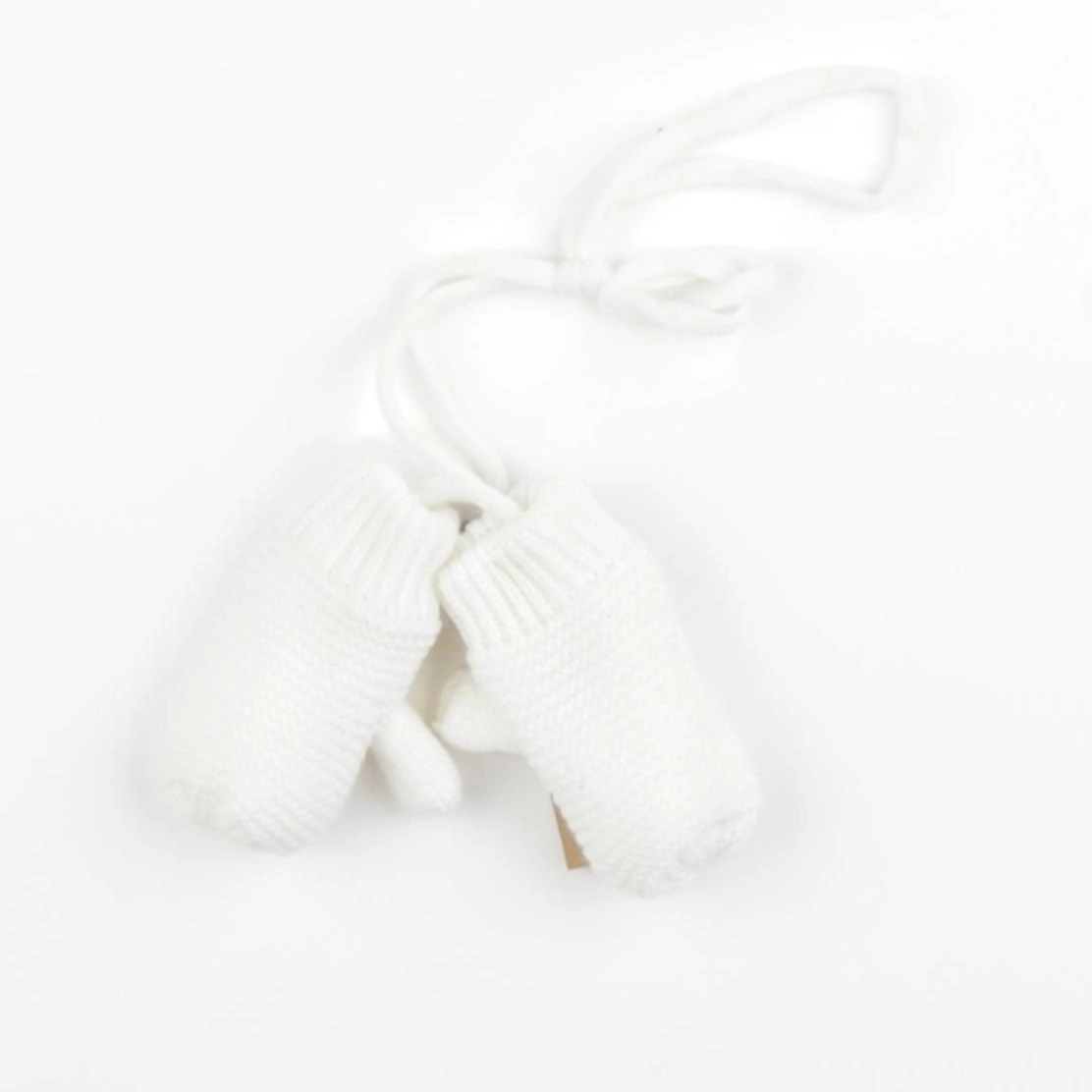 Monoprix - moufles blanc - 6/18 mois