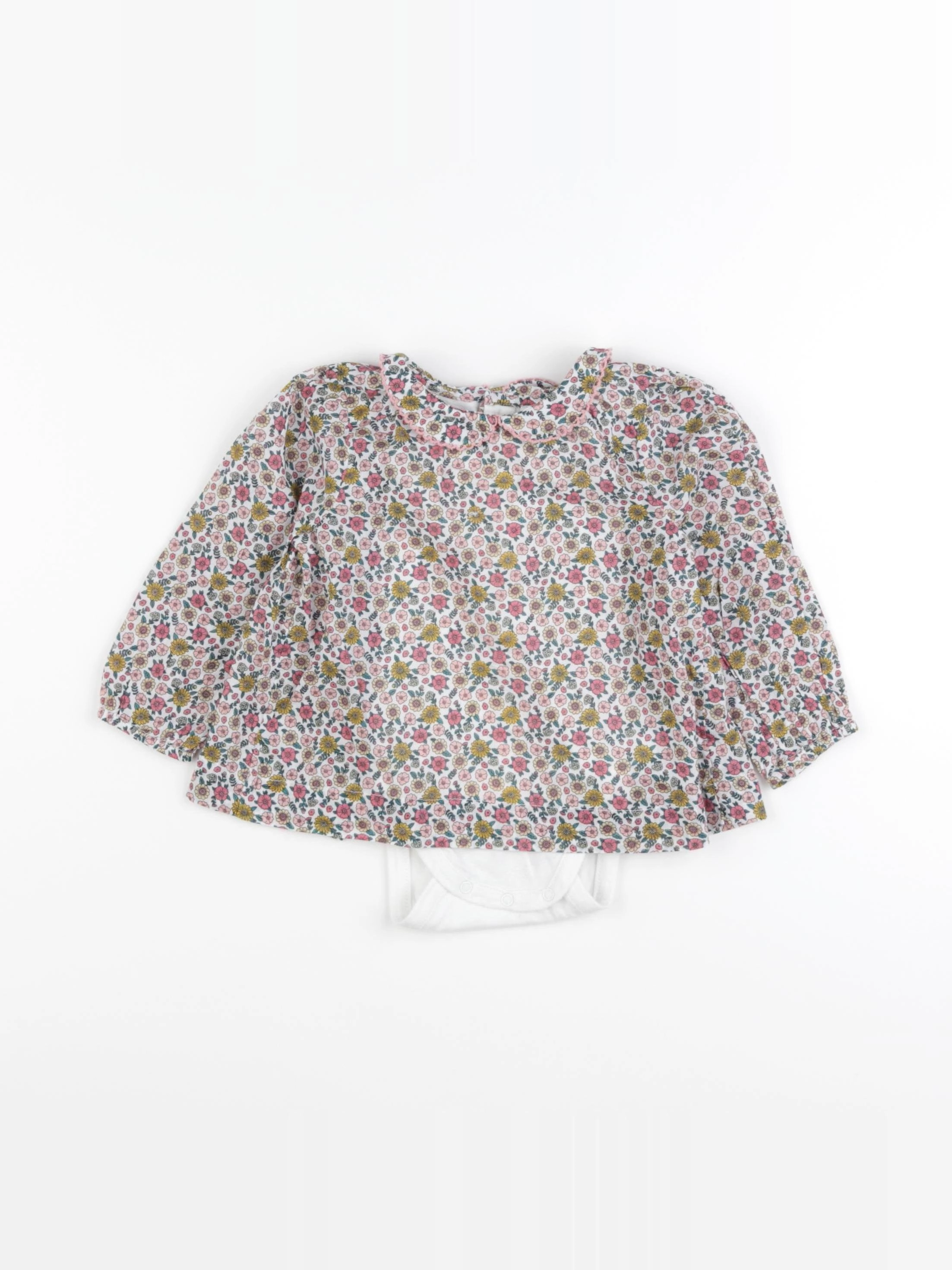 Boutchou - body blouse multicolore - 12 mois