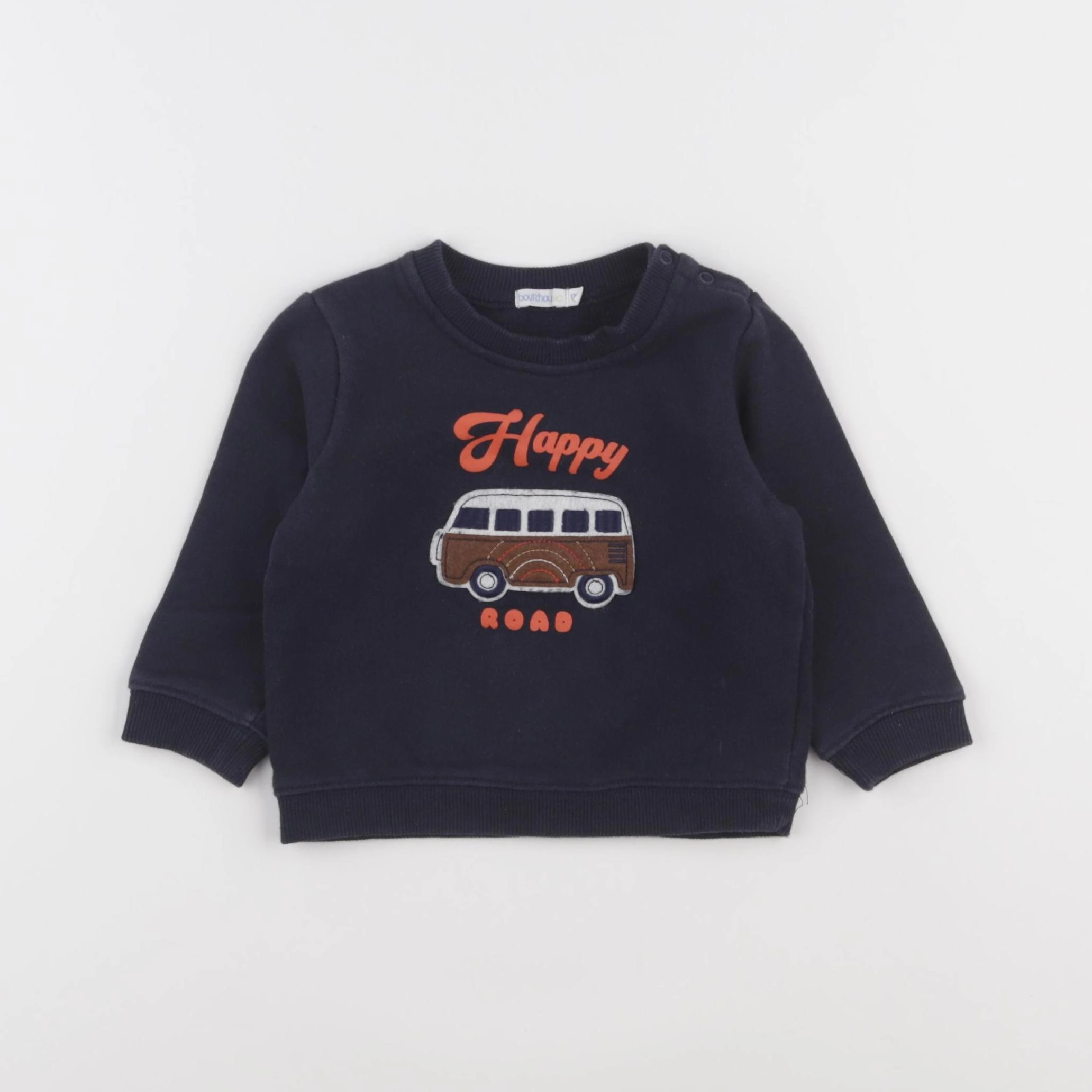 Boutchou - sweat bleu - 12 mois